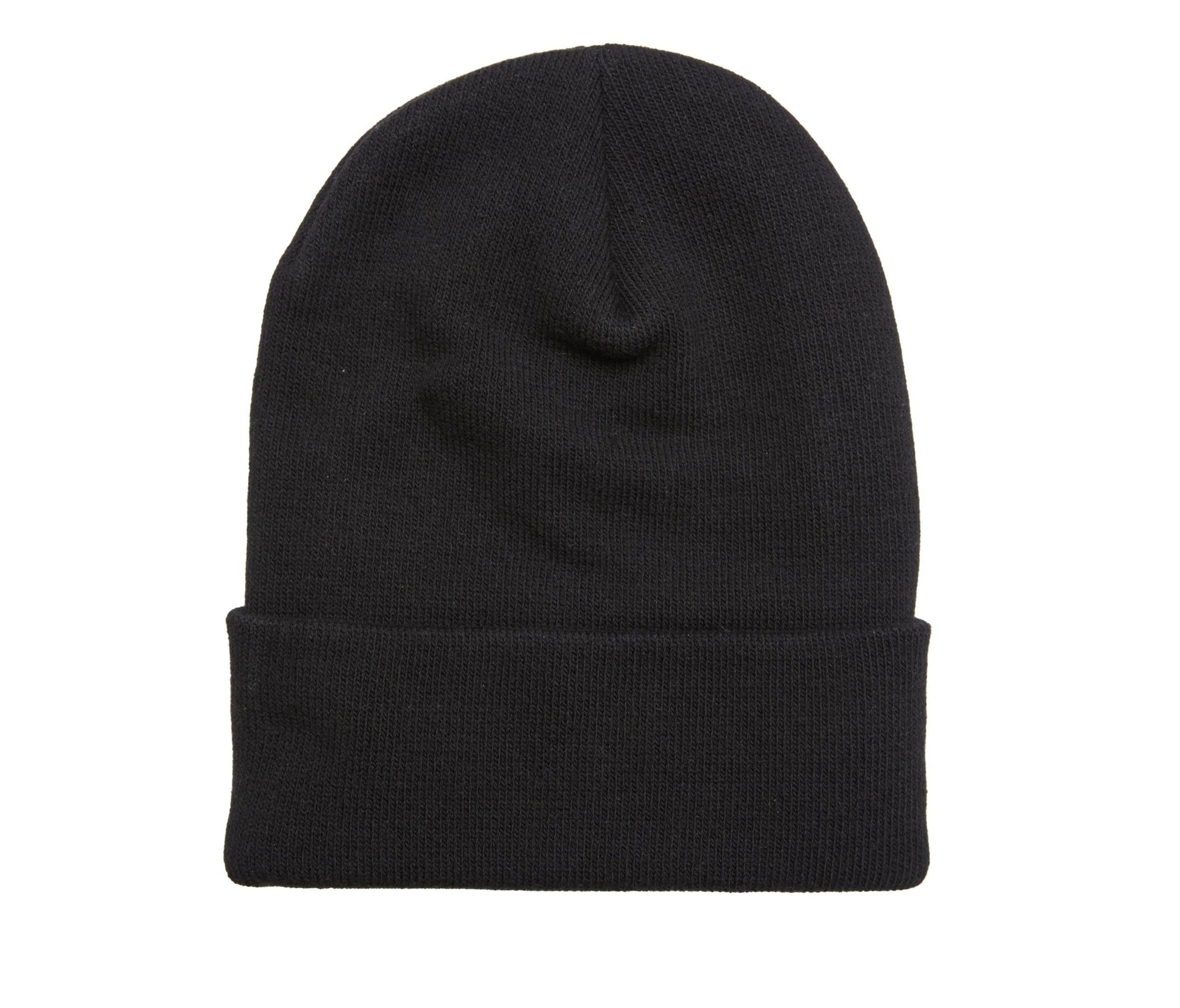 Heavyweight Organic Long Beanie - Black