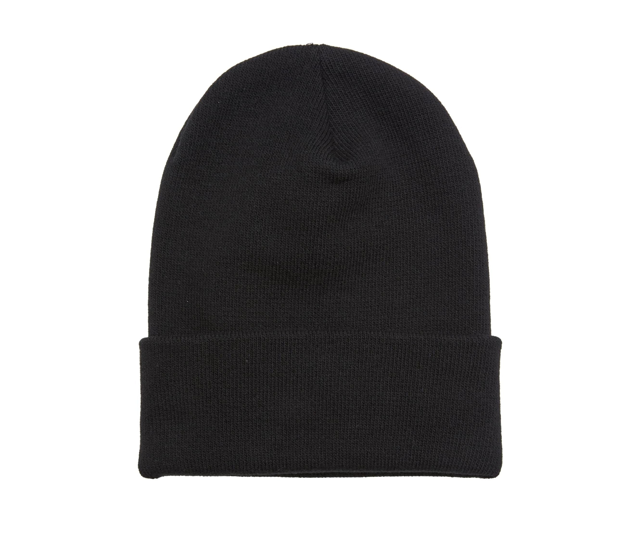 Heavyweight Organic Long Beanie - Black