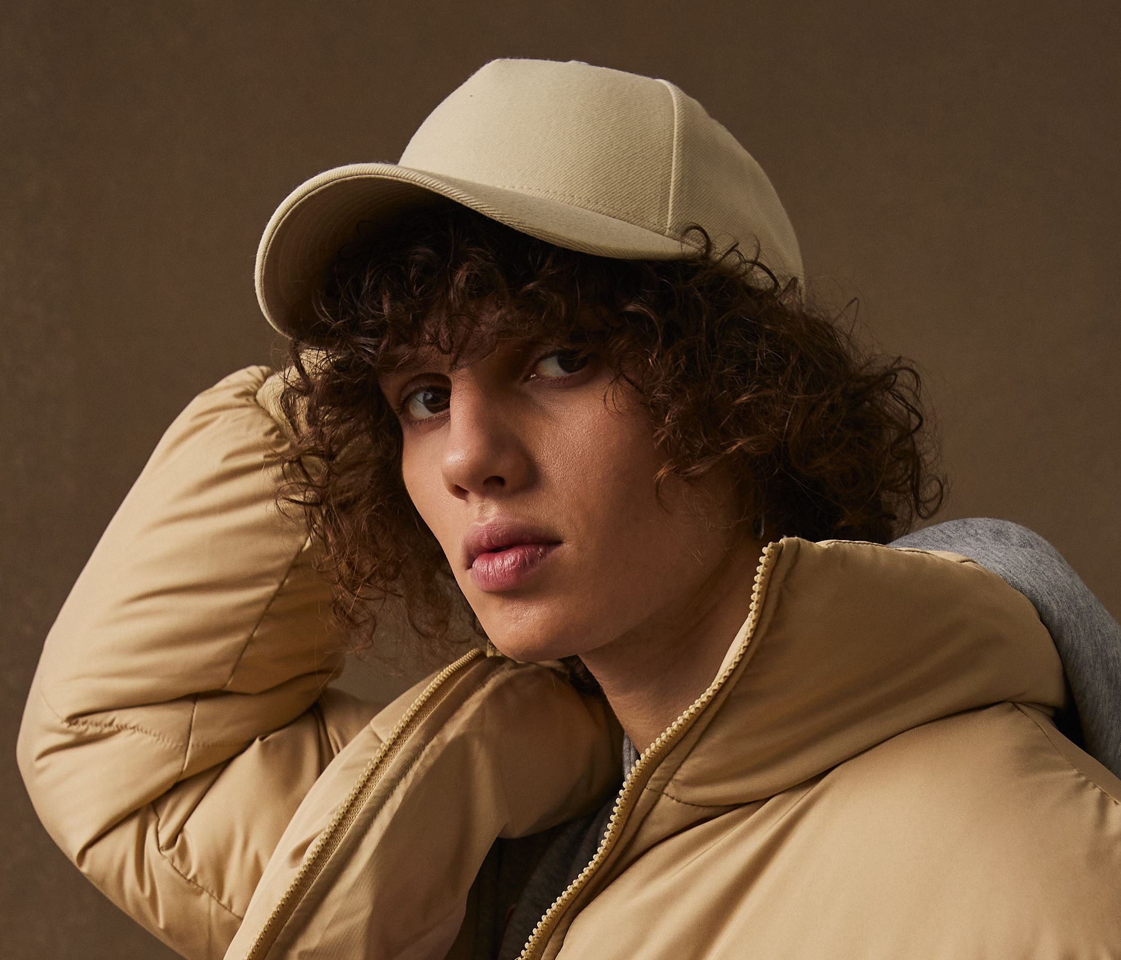 Casquette en laine 5 pans