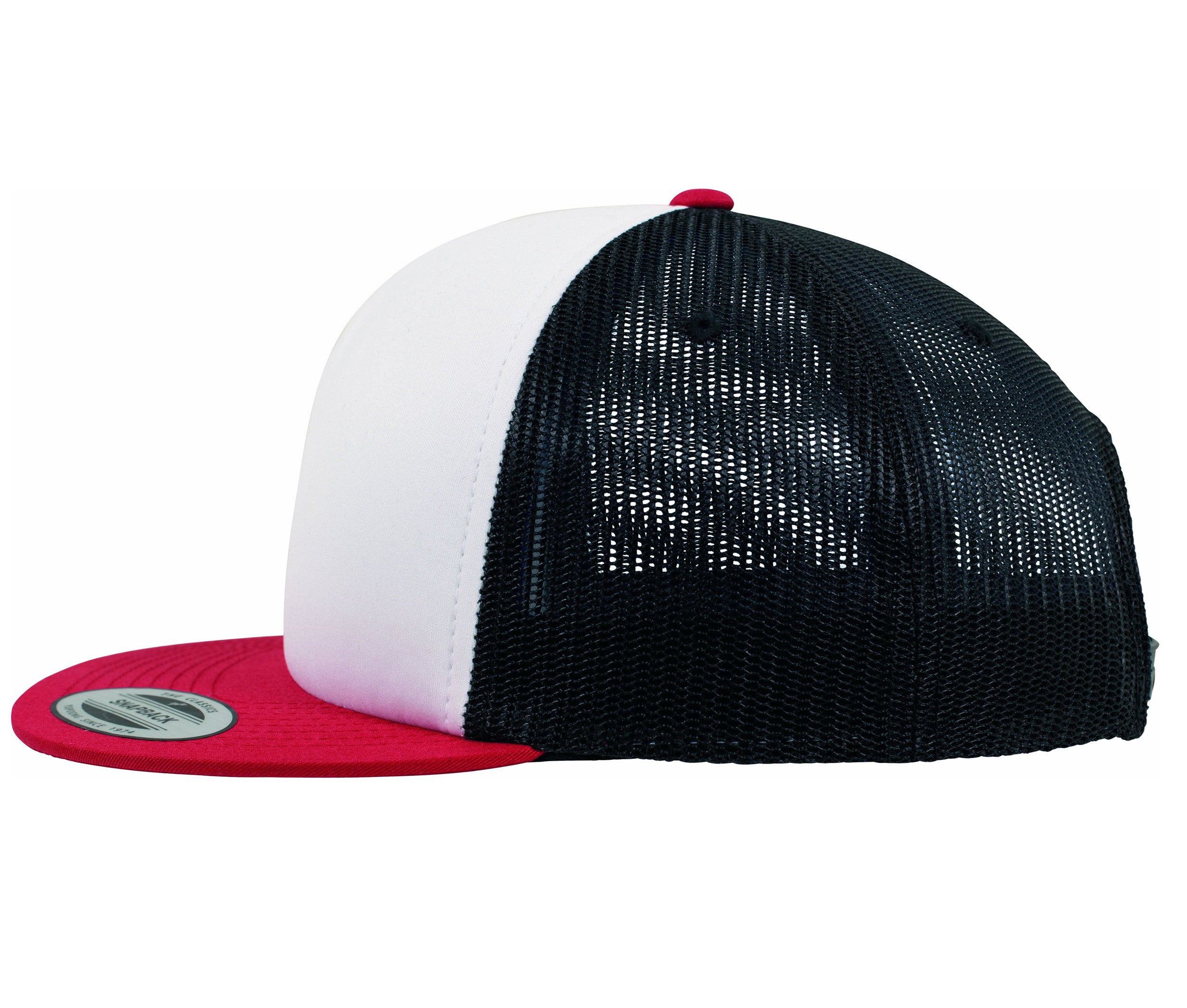 Casquette Américaine Visière Plate - Red / White / Black