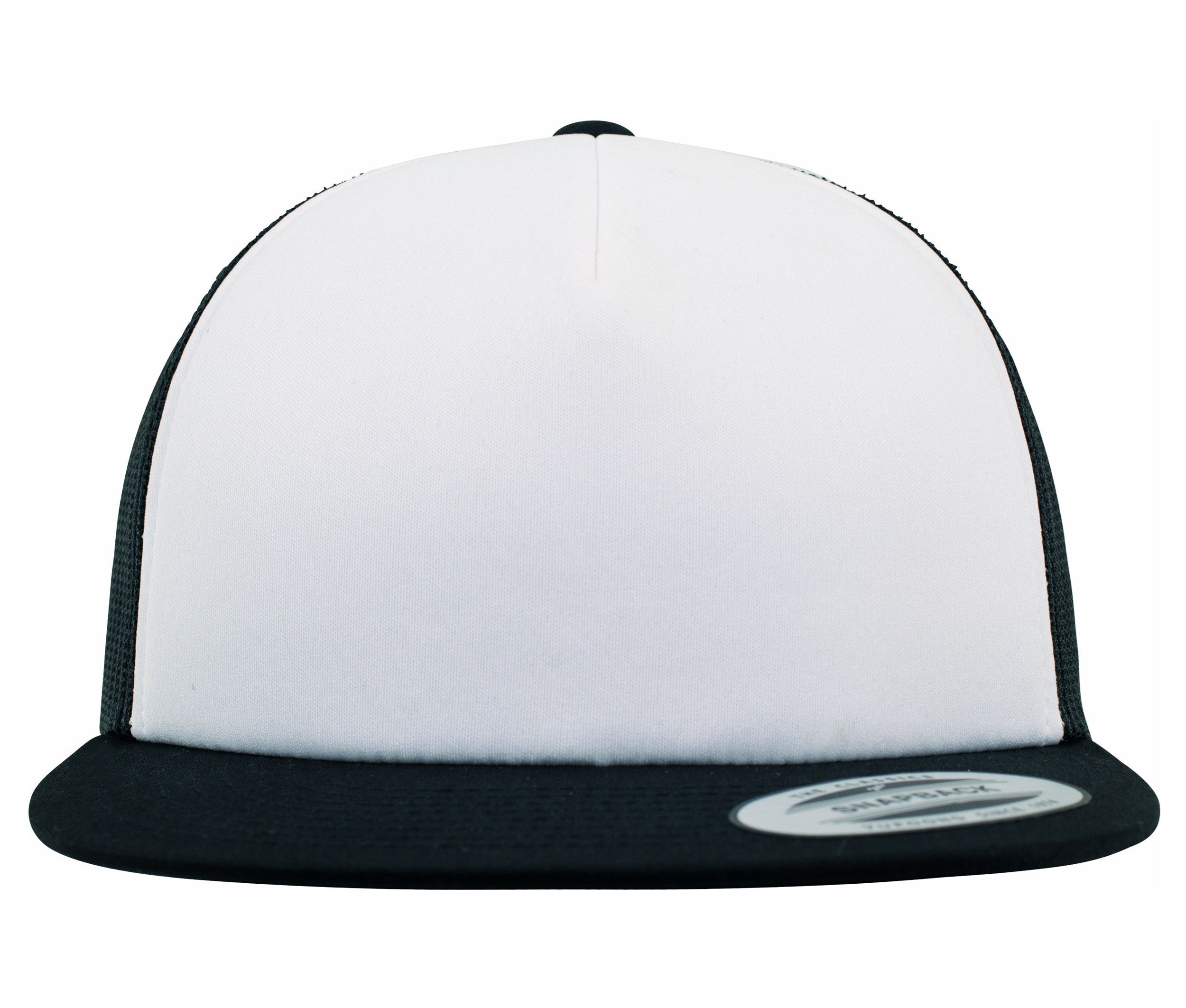 Casquette Américaine Visière Plate - Black / White / Black