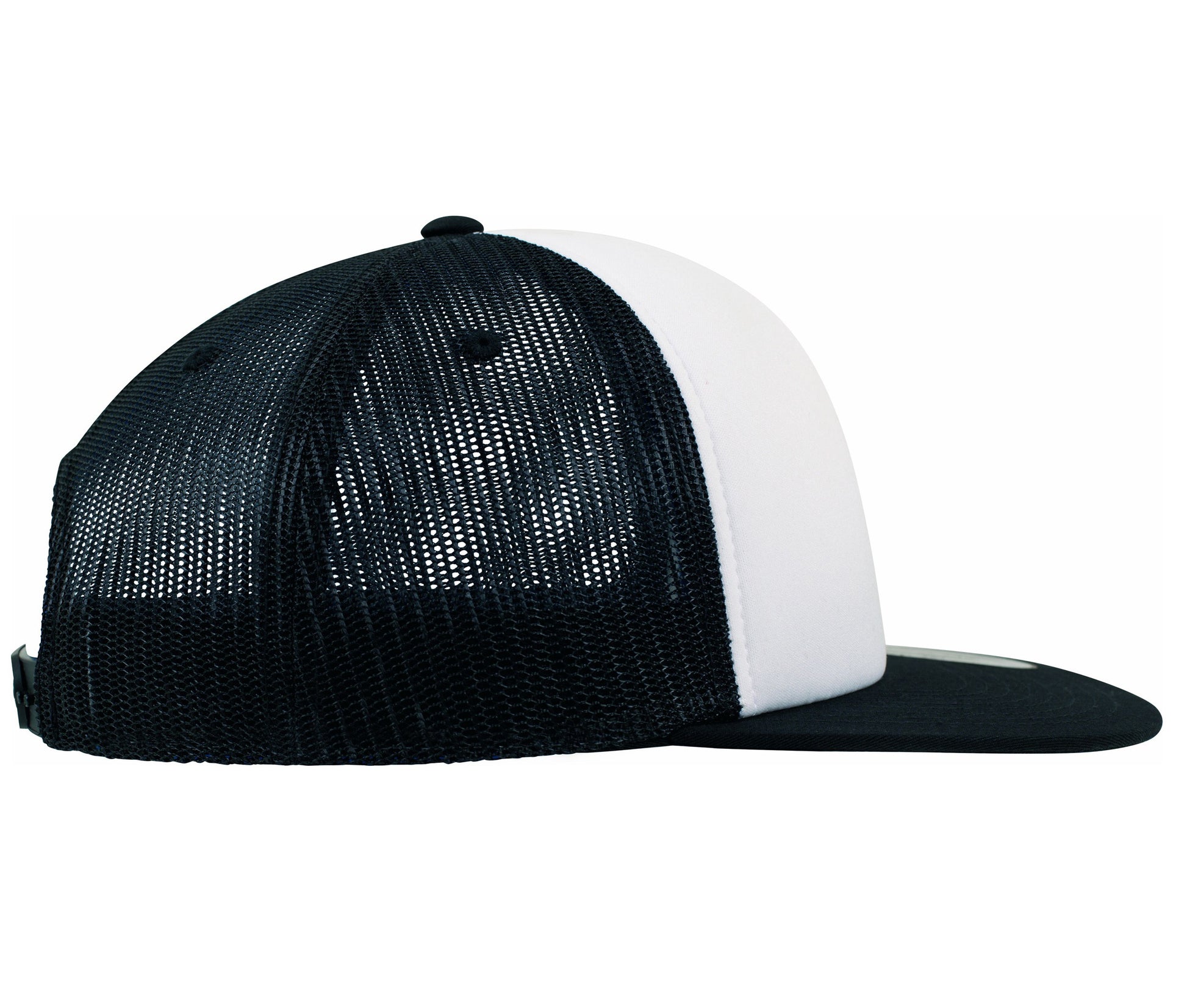Casquette Américaine Visière Plate - Black / White / Black