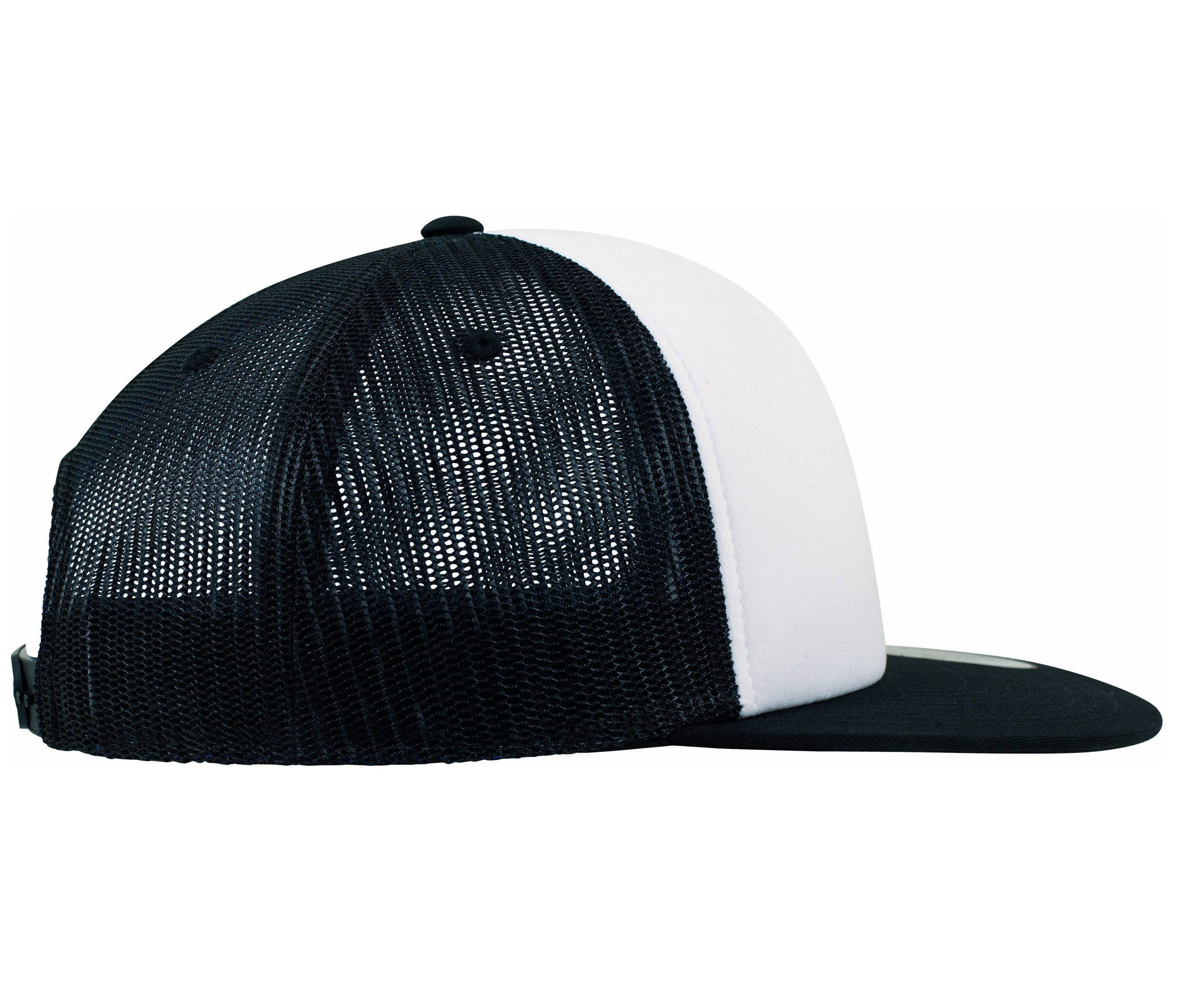 Casquette Américaine Visière Plate - Black / White / Black