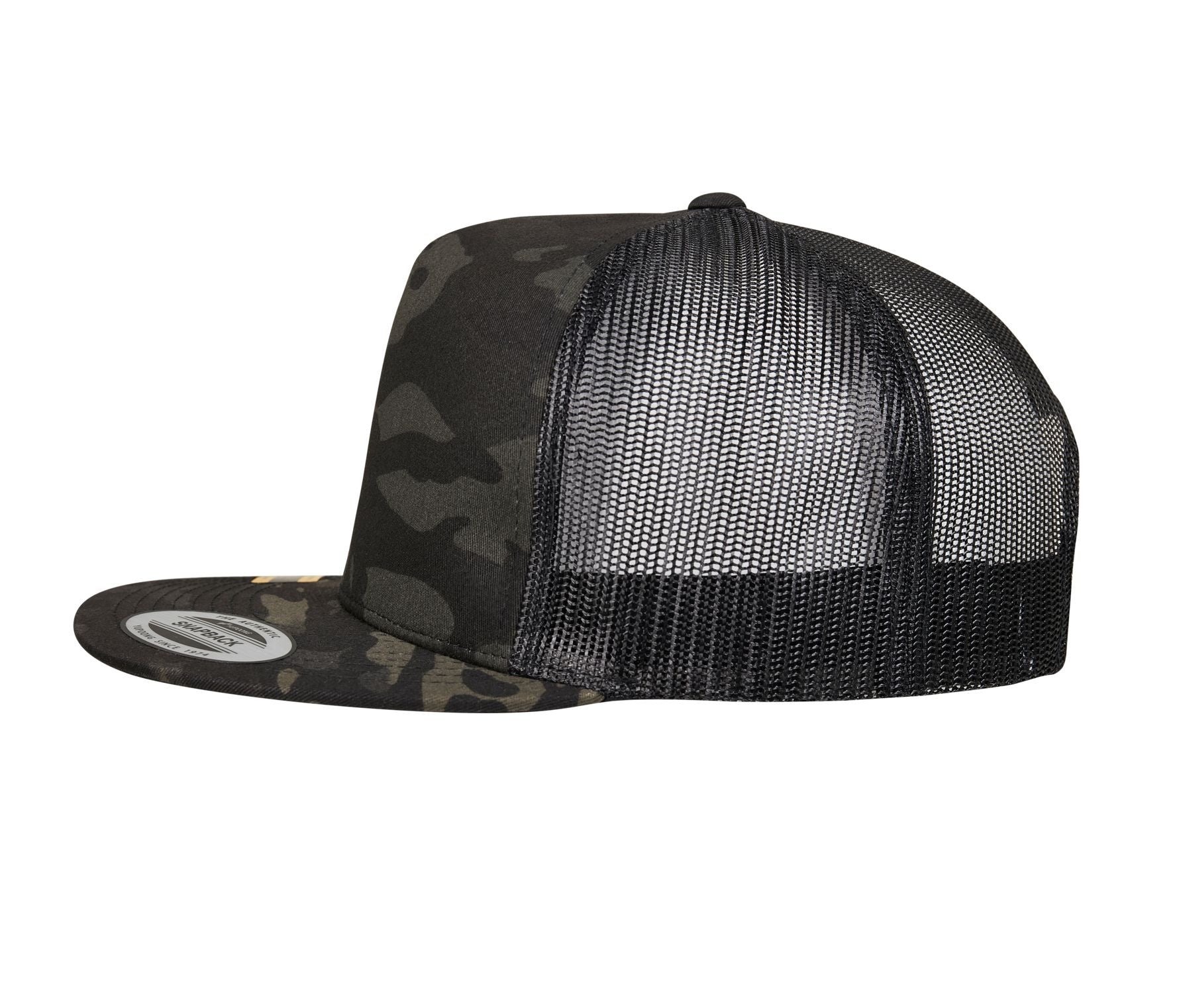 Casquette 5 Pans Style Trucker - Black