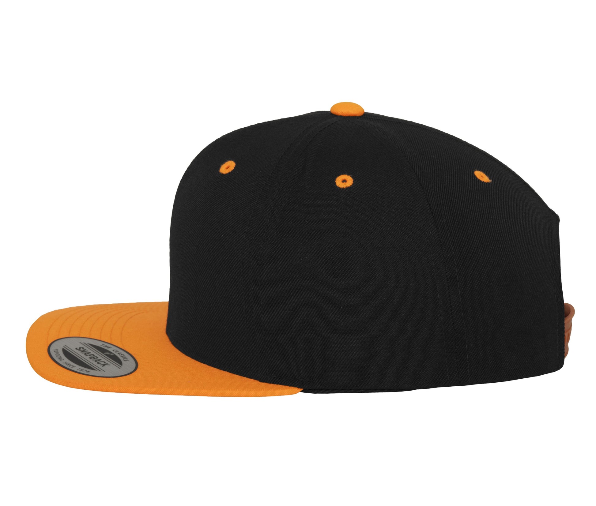 Casquette Snapback Bicolore - Black / Neon Orange