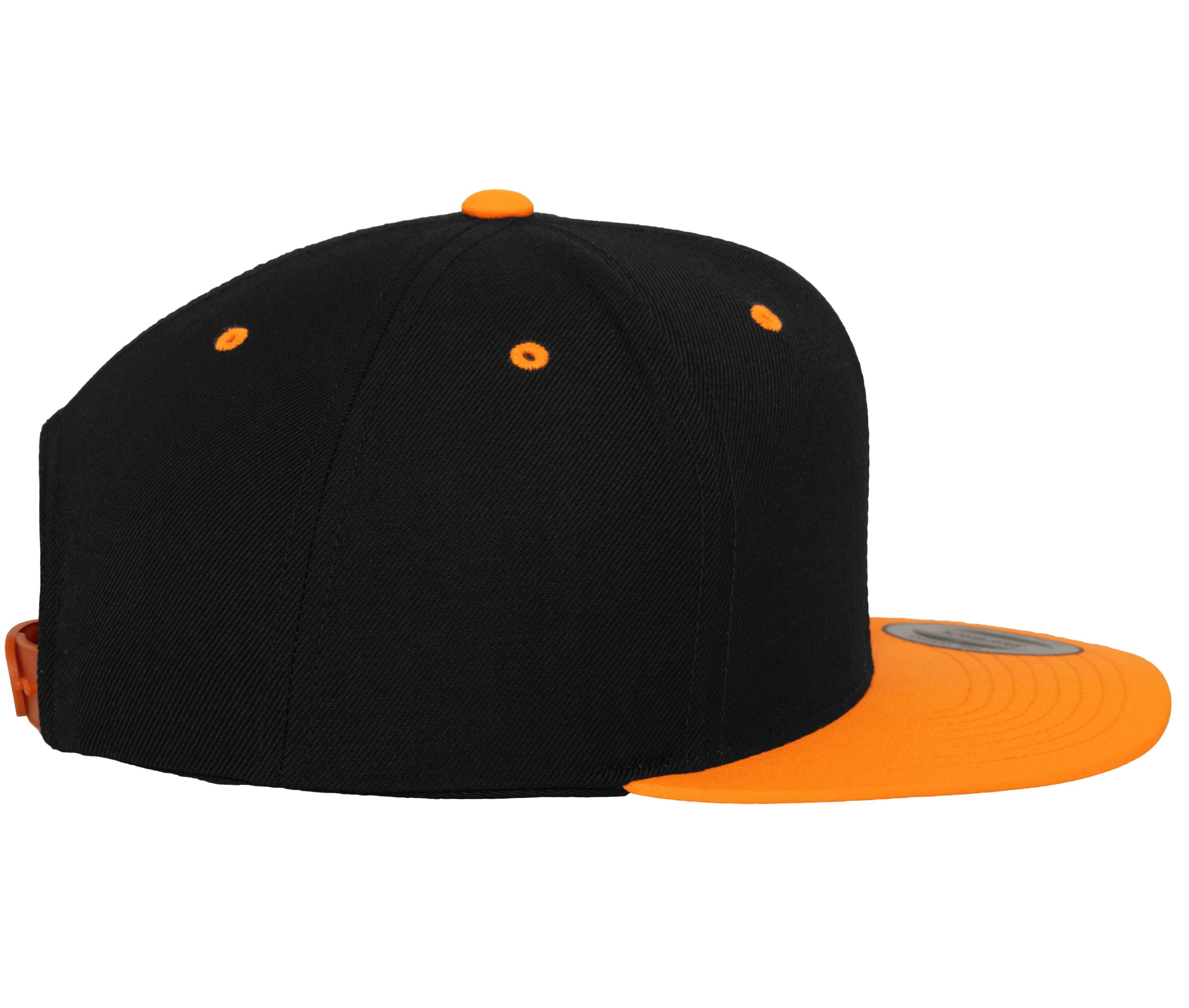 Casquette Snapback Bicolore - Black / Neon Orange