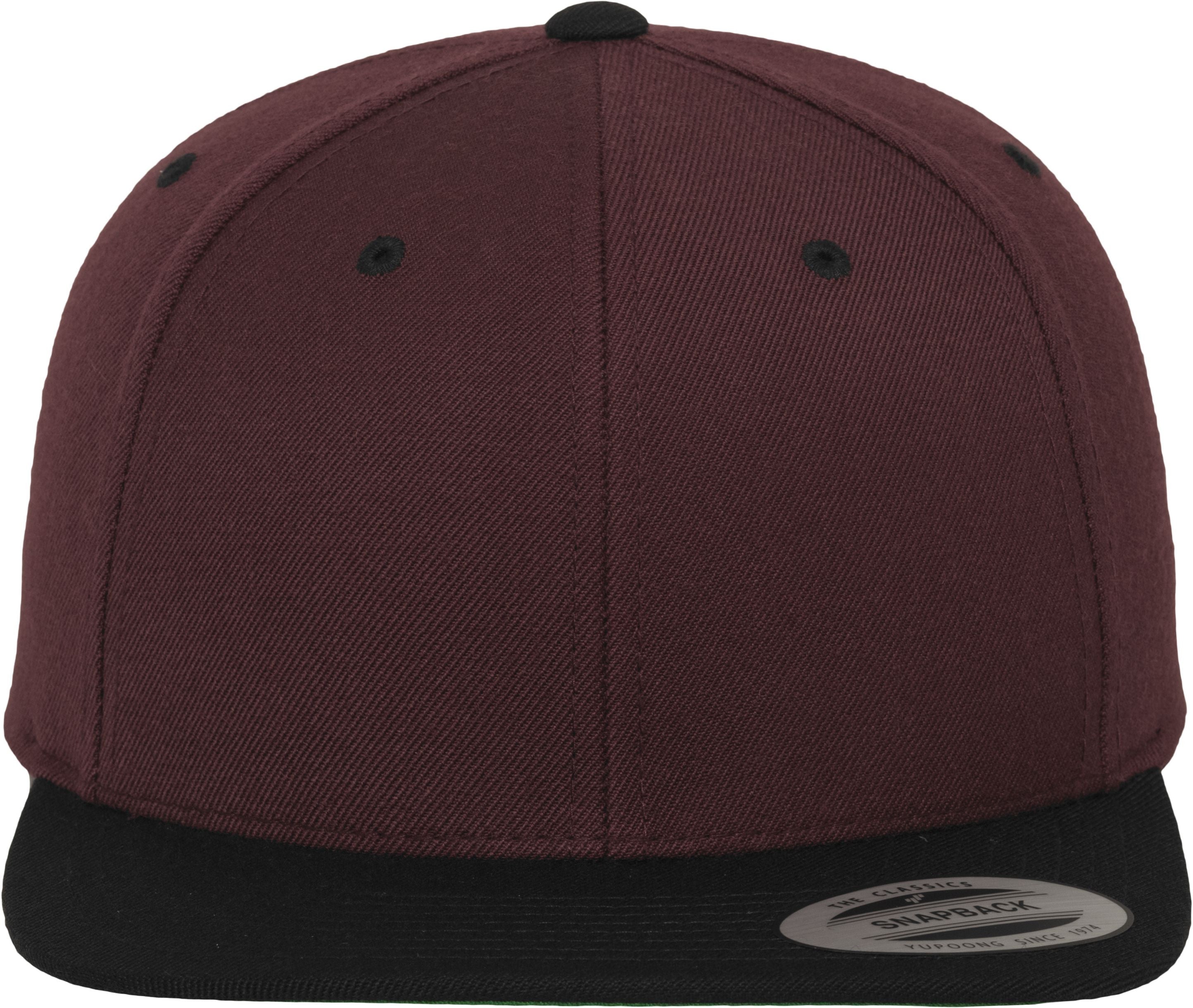 Casquette Snapback Bicolore - Maroon / Black