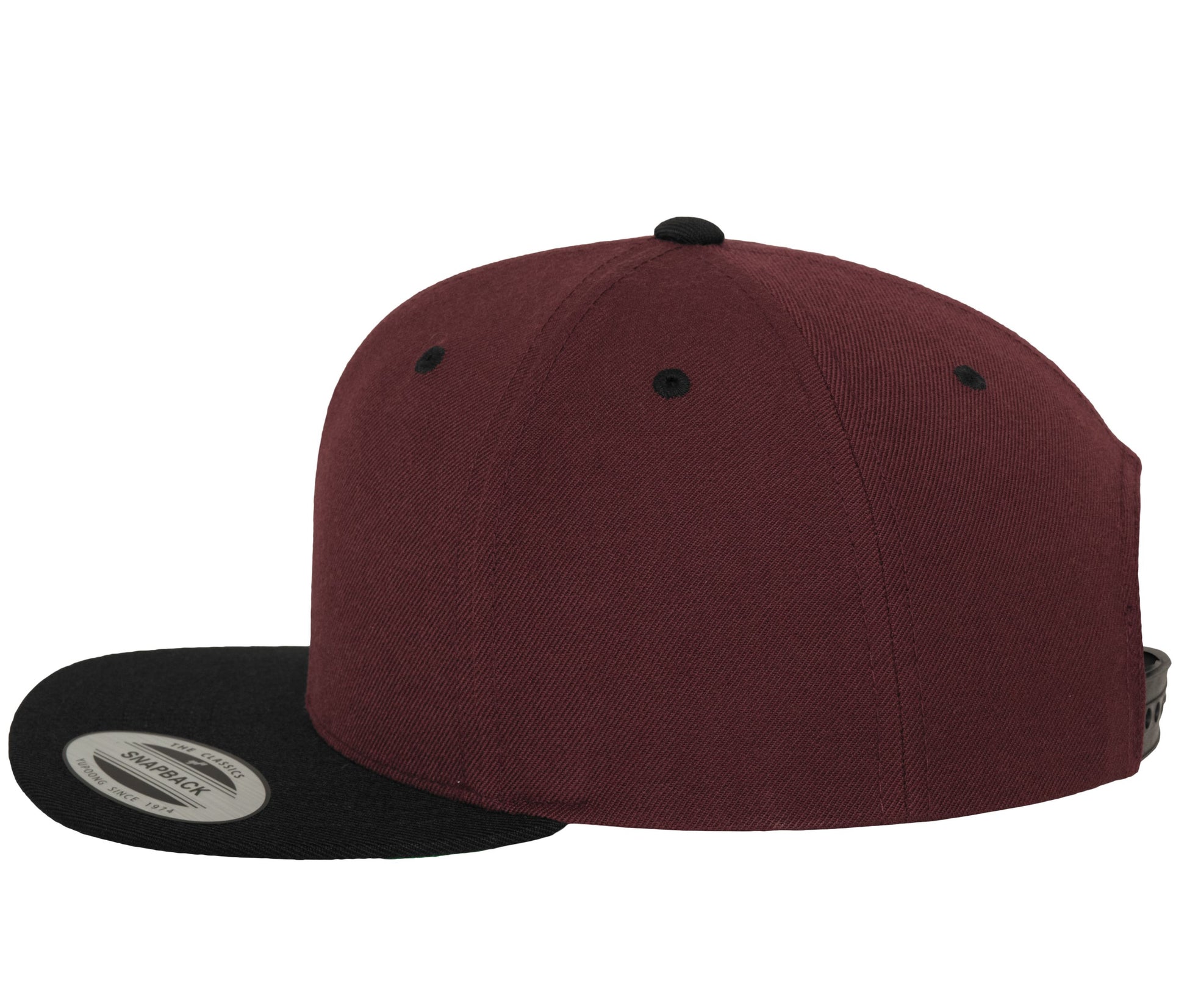 Casquette Snapback Bicolore - Maroon / Black