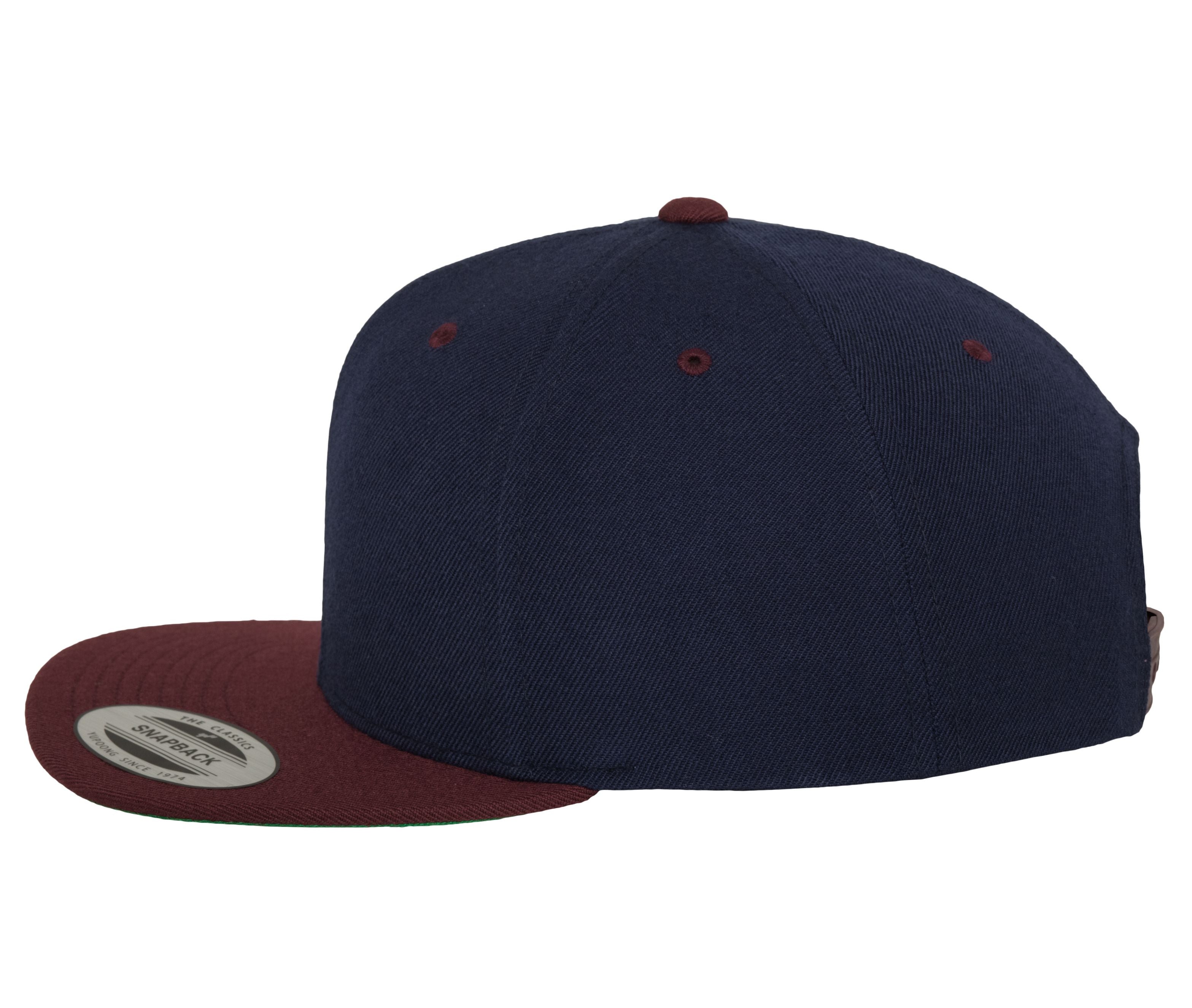 Casquette Snapback Bicolore - Navy / Maroon
