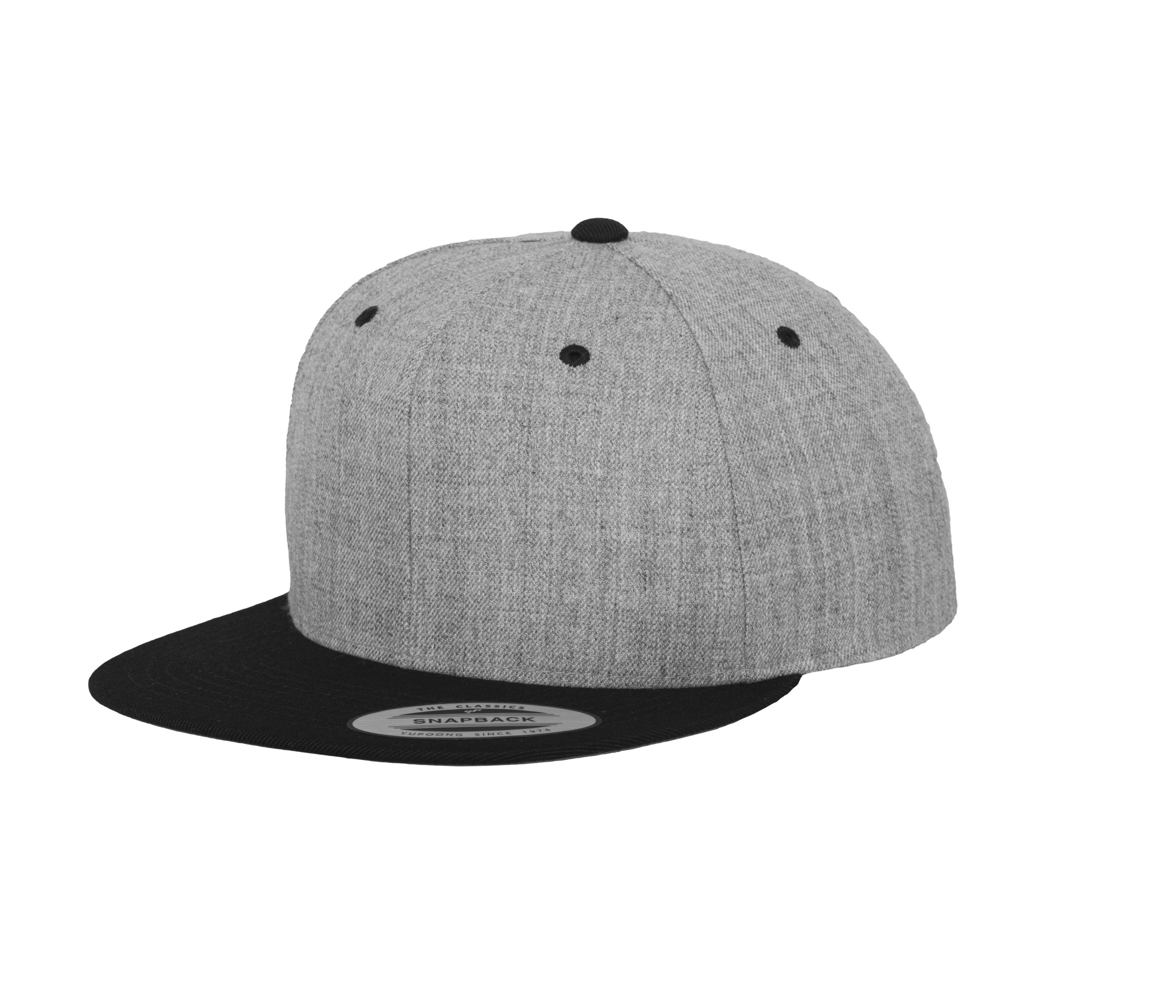 Casquette Snapback Bicolore - Heather Grey/black