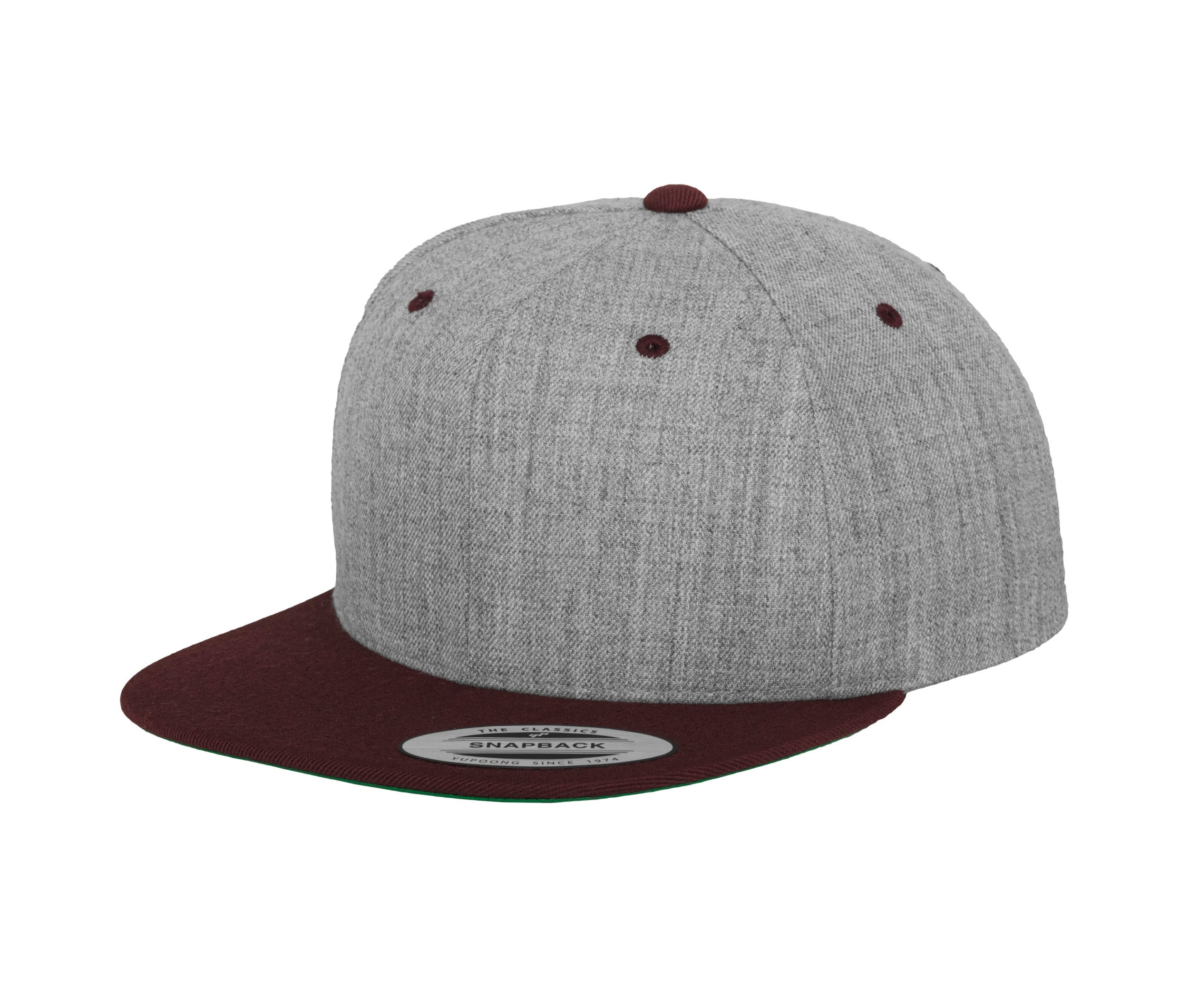 Casquette Snapback Bicolore - Heather Grey/maroon