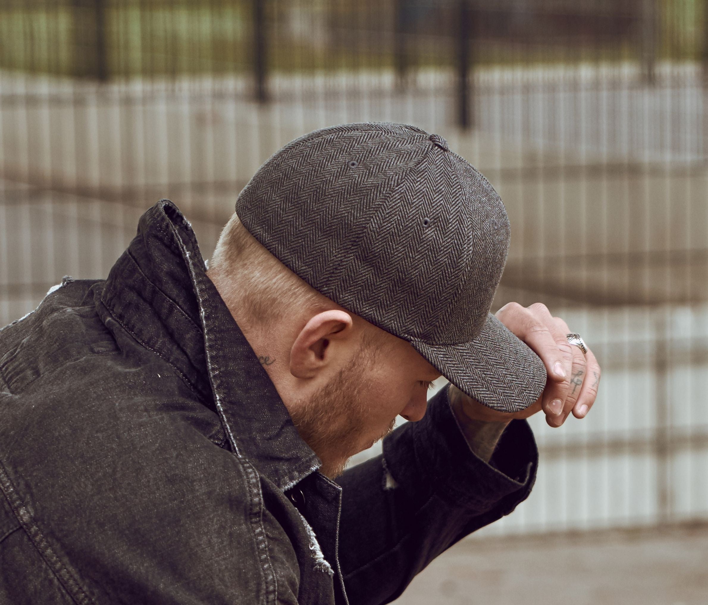 Casquette motif chevrons