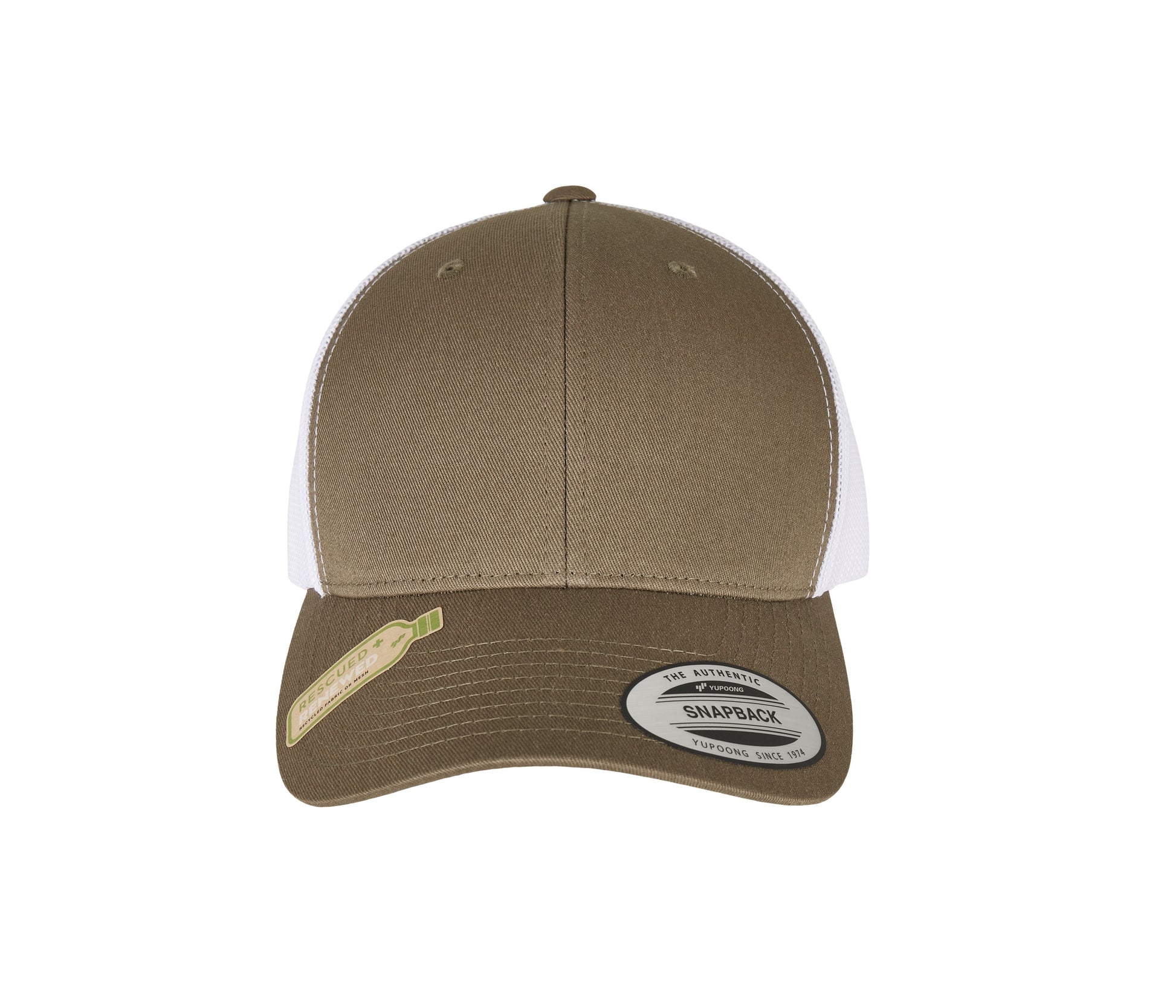 Casquette Style Trucker Avec Filet en Polyester Recyclé - Olive / White