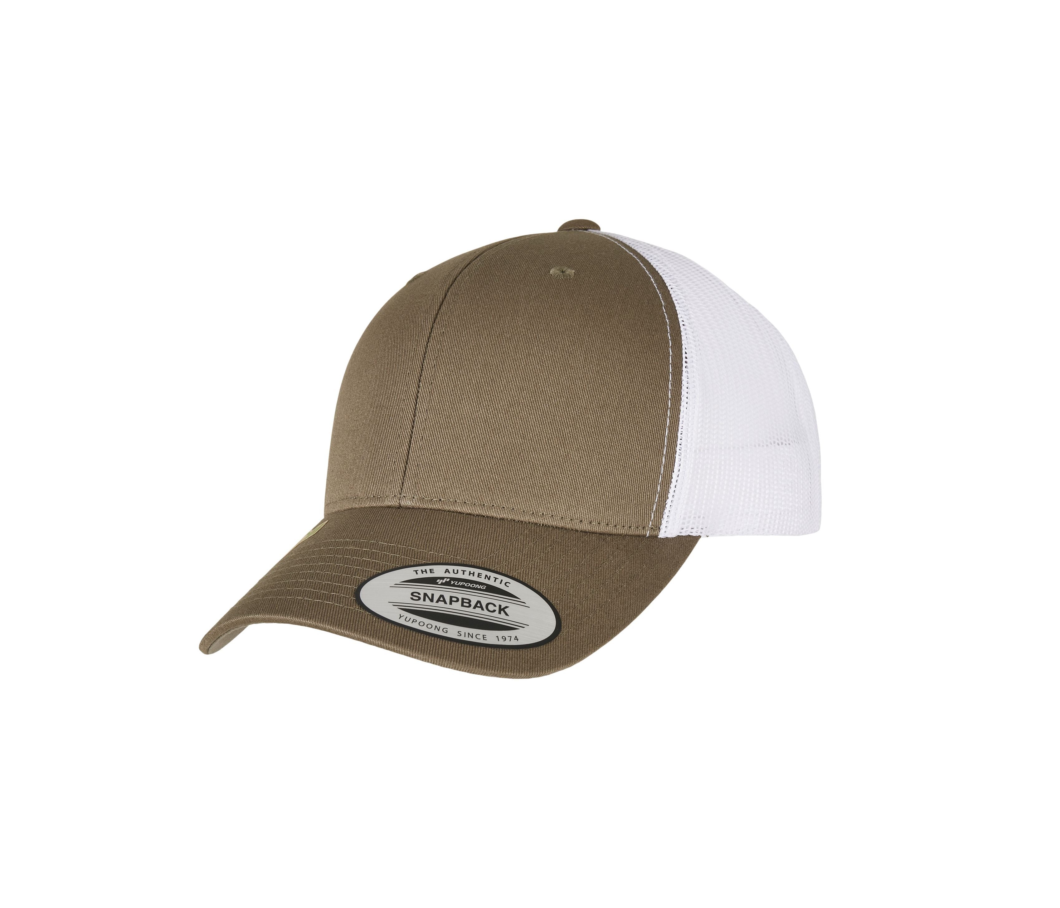 Casquette Style Trucker Avec Filet en Polyester Recyclé - Olive / White