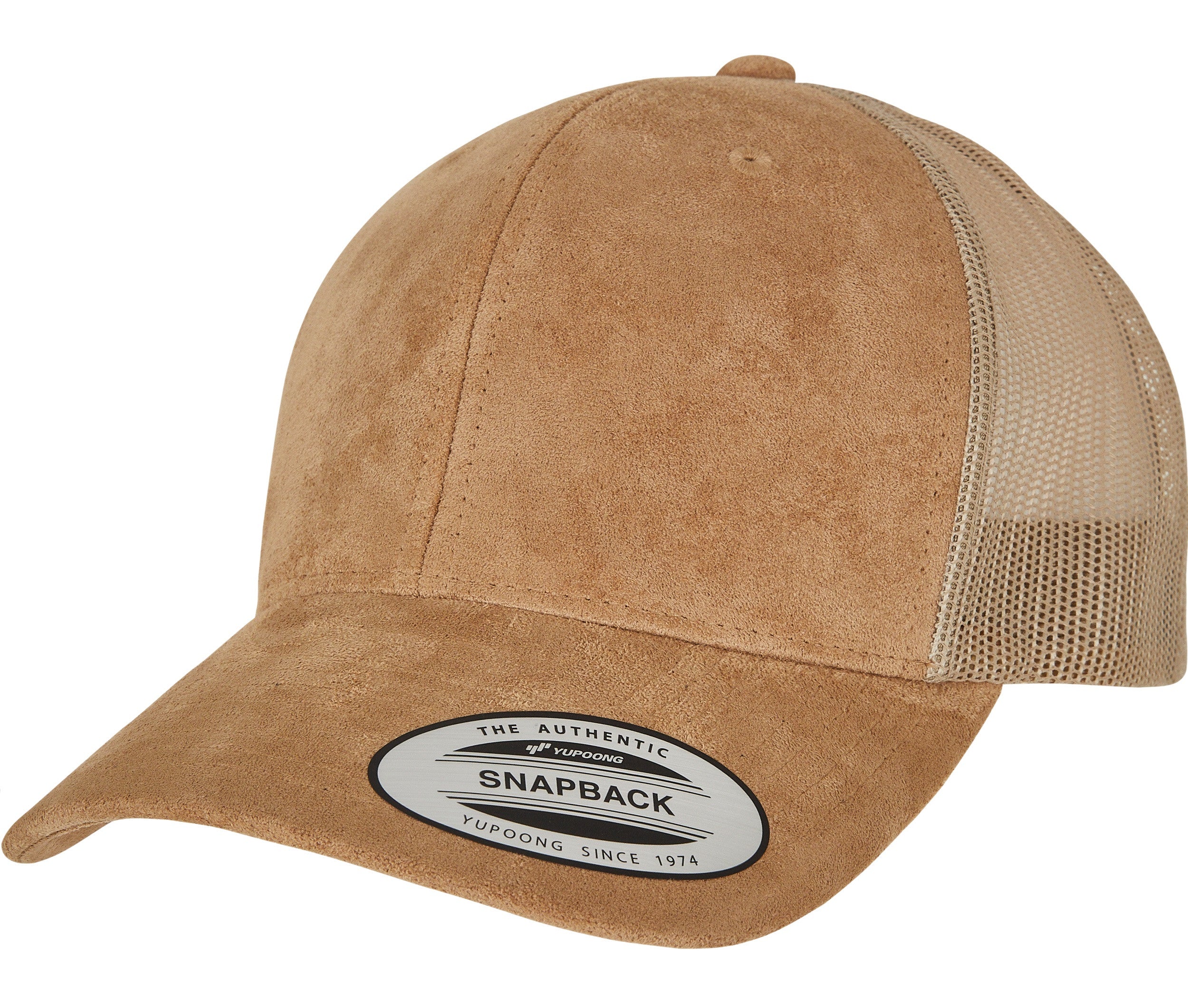 Casquette Style Trucker Aspect Daim - Khaki