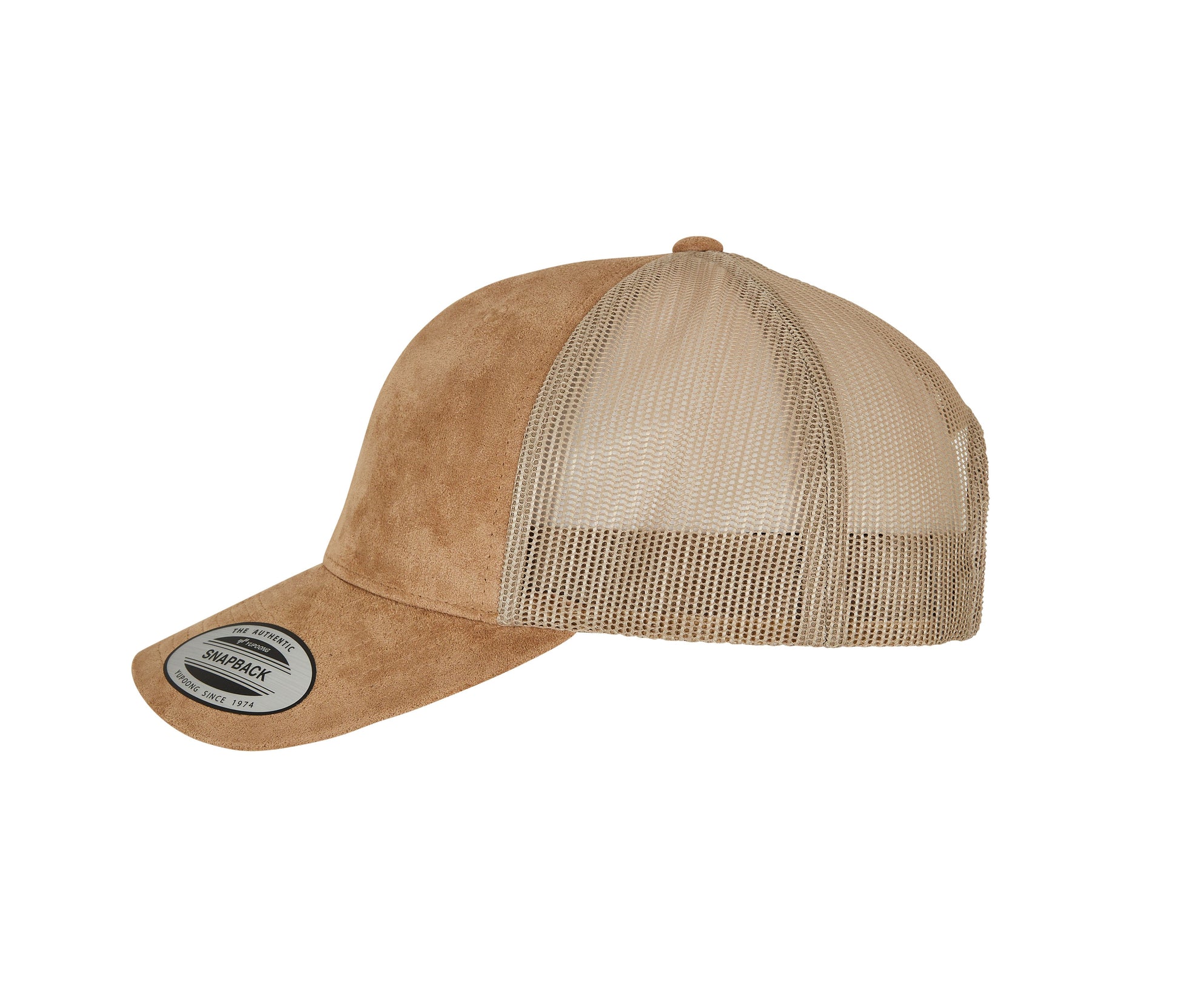 Casquette Style Trucker Aspect Daim - Khaki