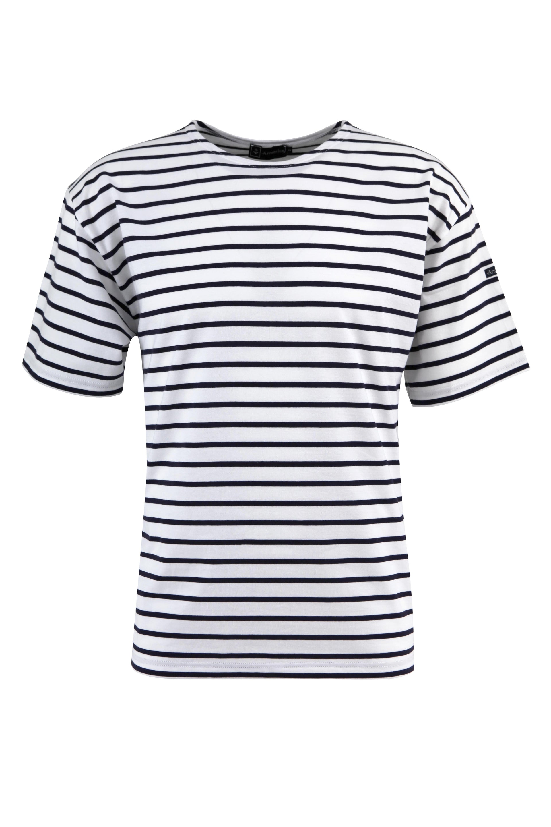 Tee-Shirt à Rayures - Blanc / Navire