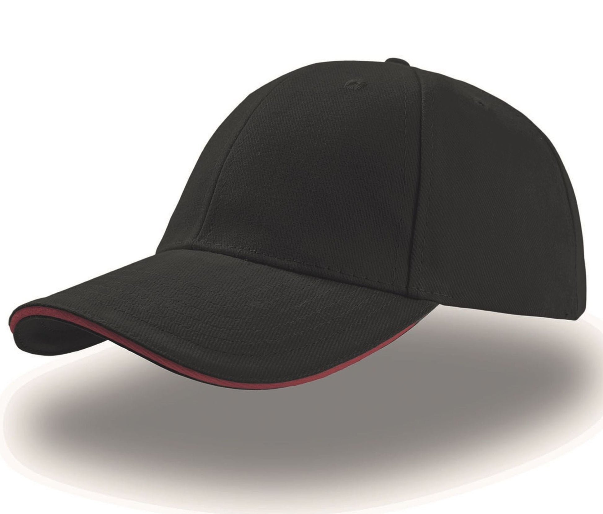 Casquette 6 Pans Sandwich - Black/red