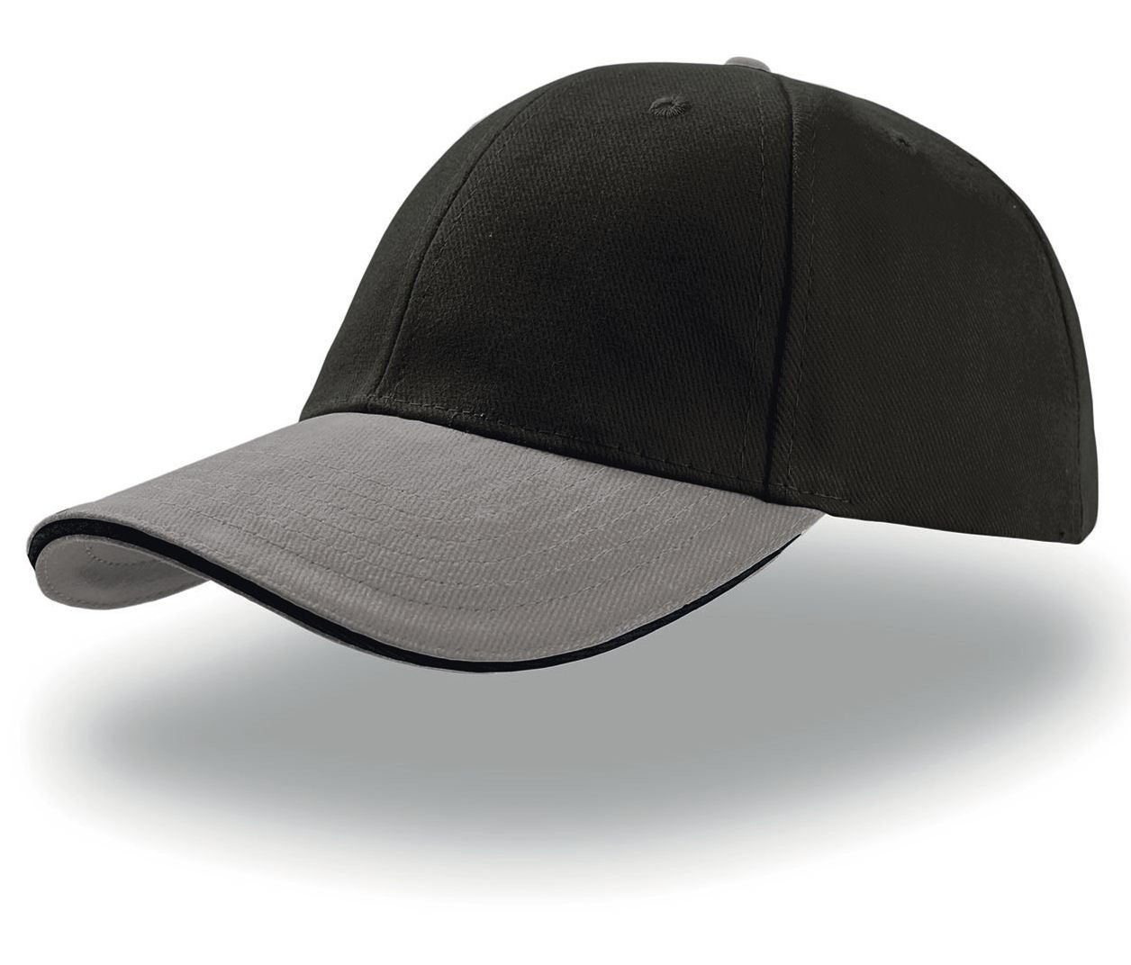 Casquette 6 Pans Sandwich - Black/grey