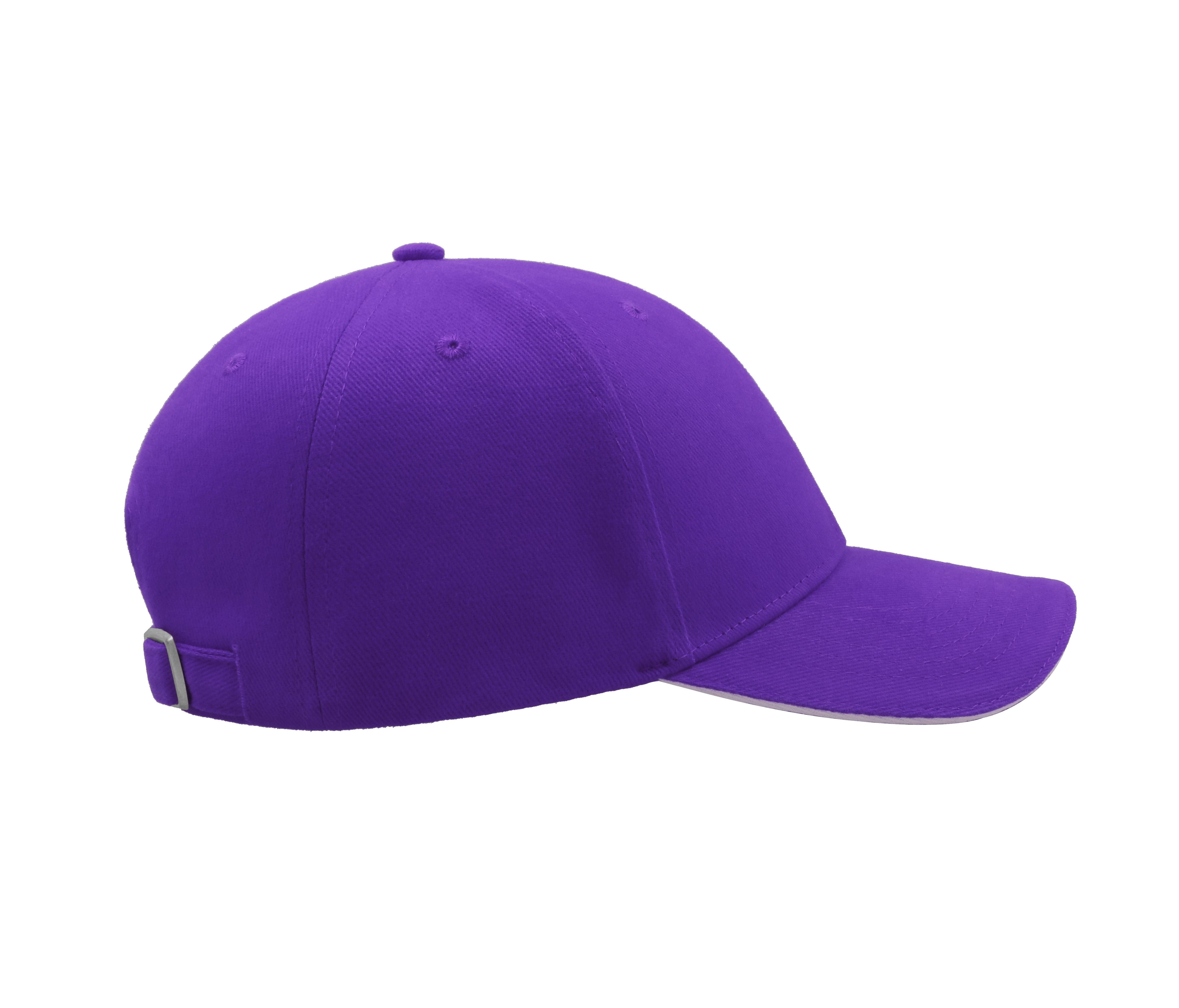 Casquette 6 Pans Sandwich - Purple/white
