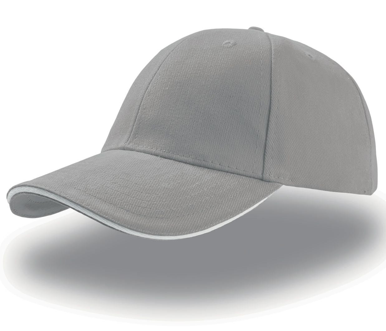 Casquette 6 Pans Sandwich - Light Grey/white