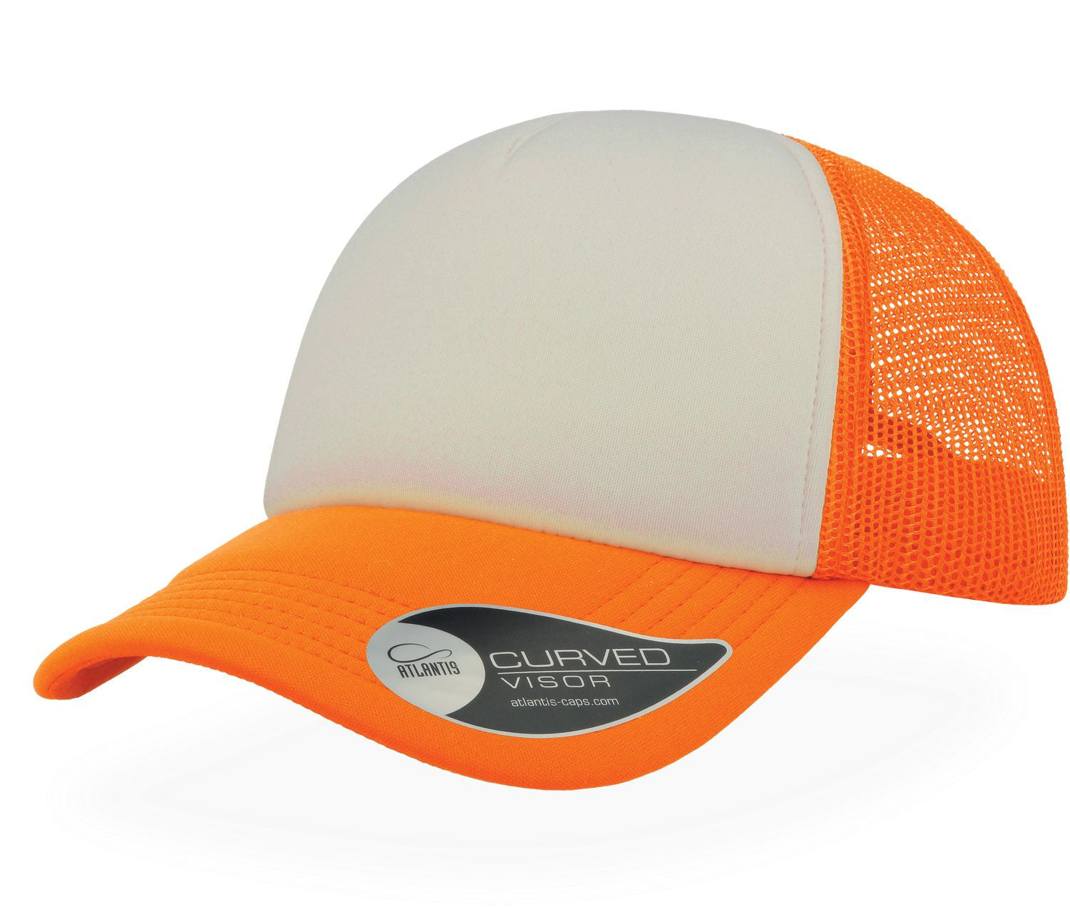Casquette Style Rappeur - Fluo Orange / White