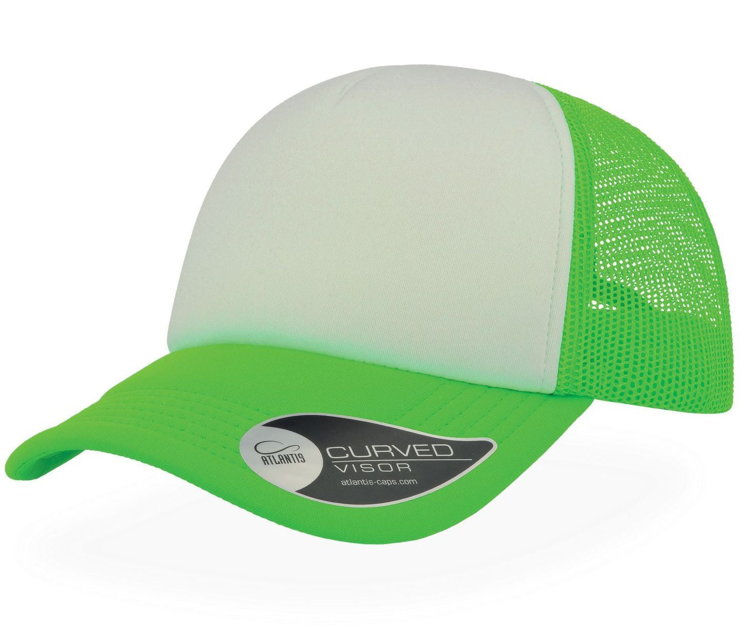 Casquette Style Rappeur - Fluo Green / White