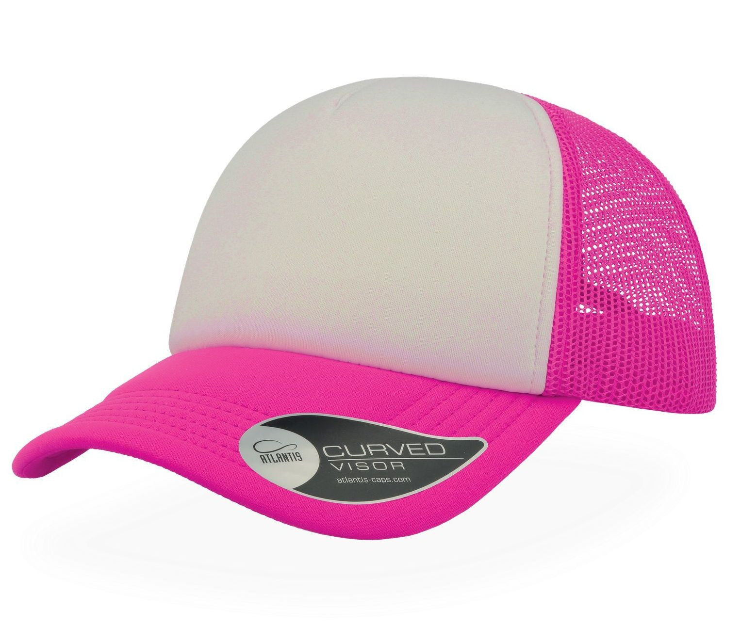 Casquette Style Rappeur - Fluo Fuchsia / White