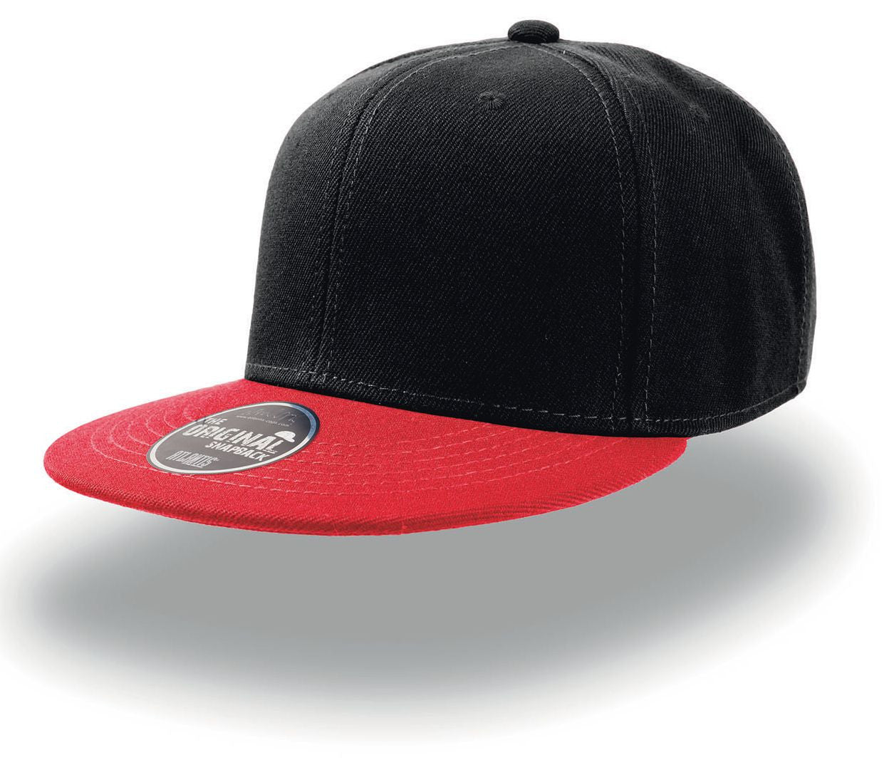 Casquette Snap Visière Plate - Black/red
