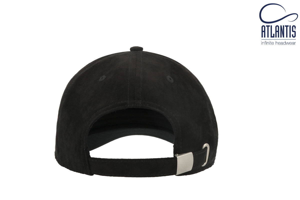 Casquette 6 Pans en Suédine - Black