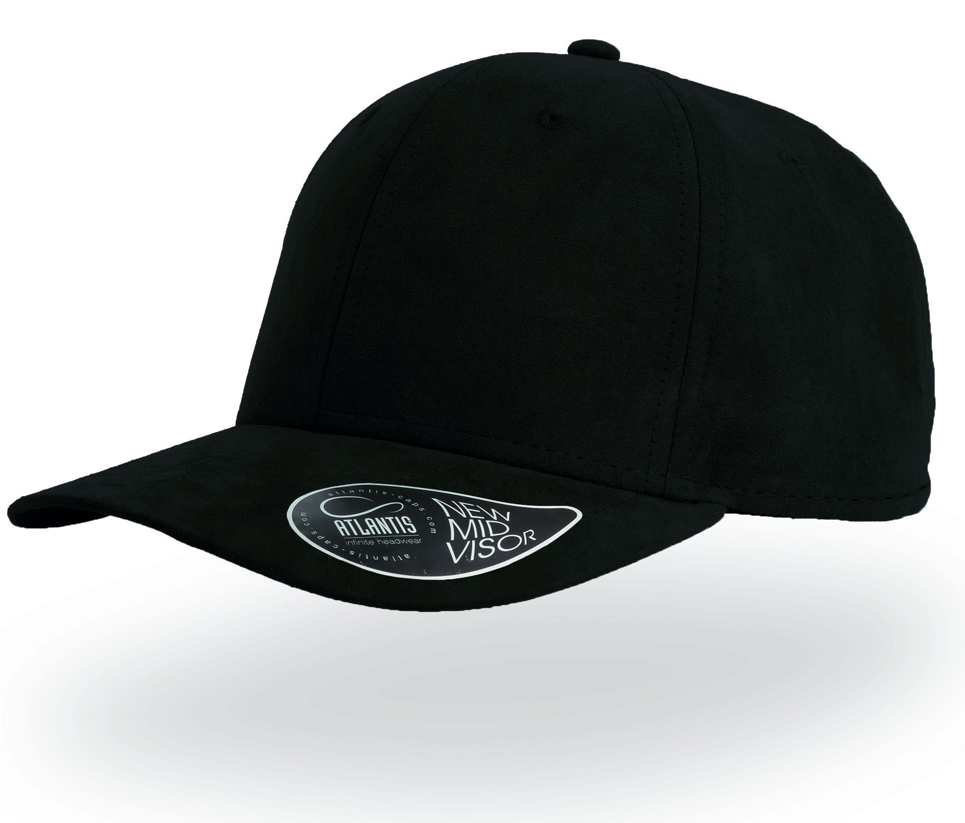 Casquette 6 Pans en Suédine - Black