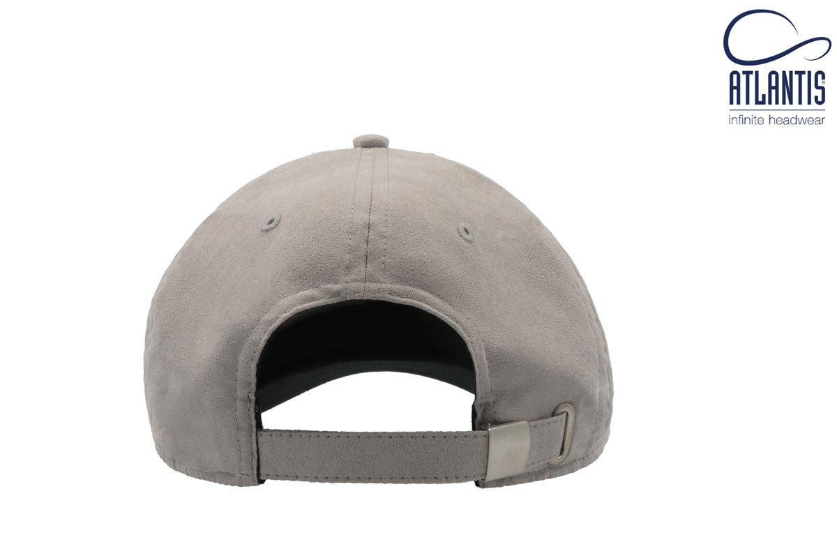 Casquette 6 Pans en Suédine - Grey