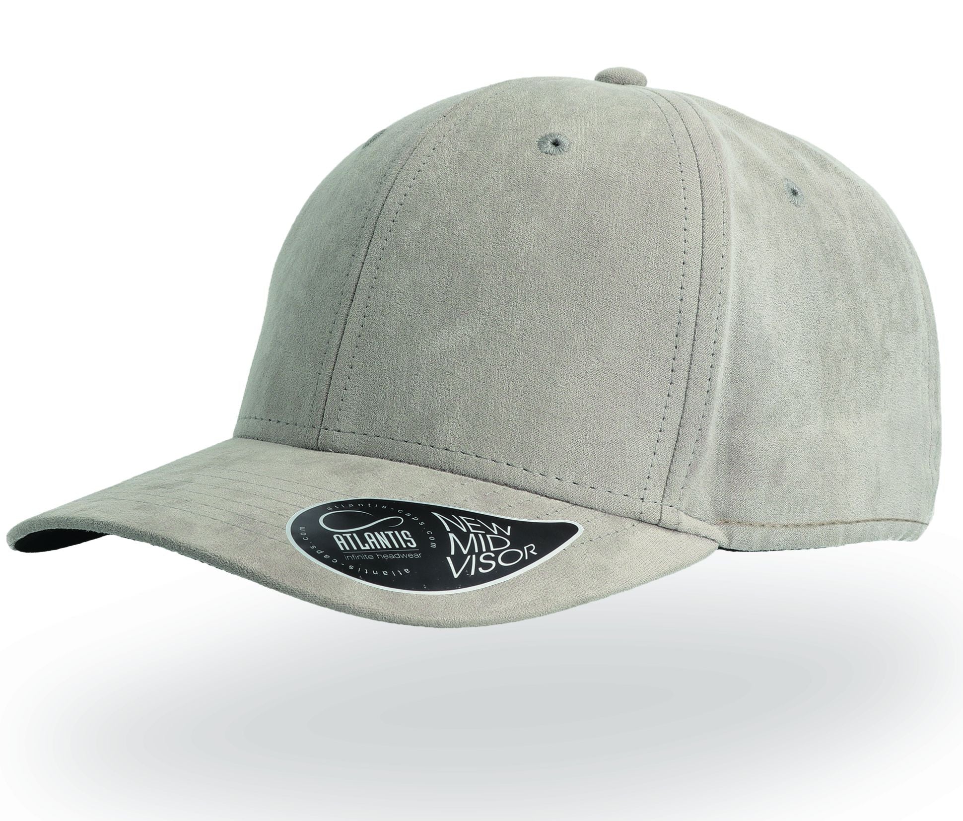 Casquette 6 Pans en Suédine - Grey