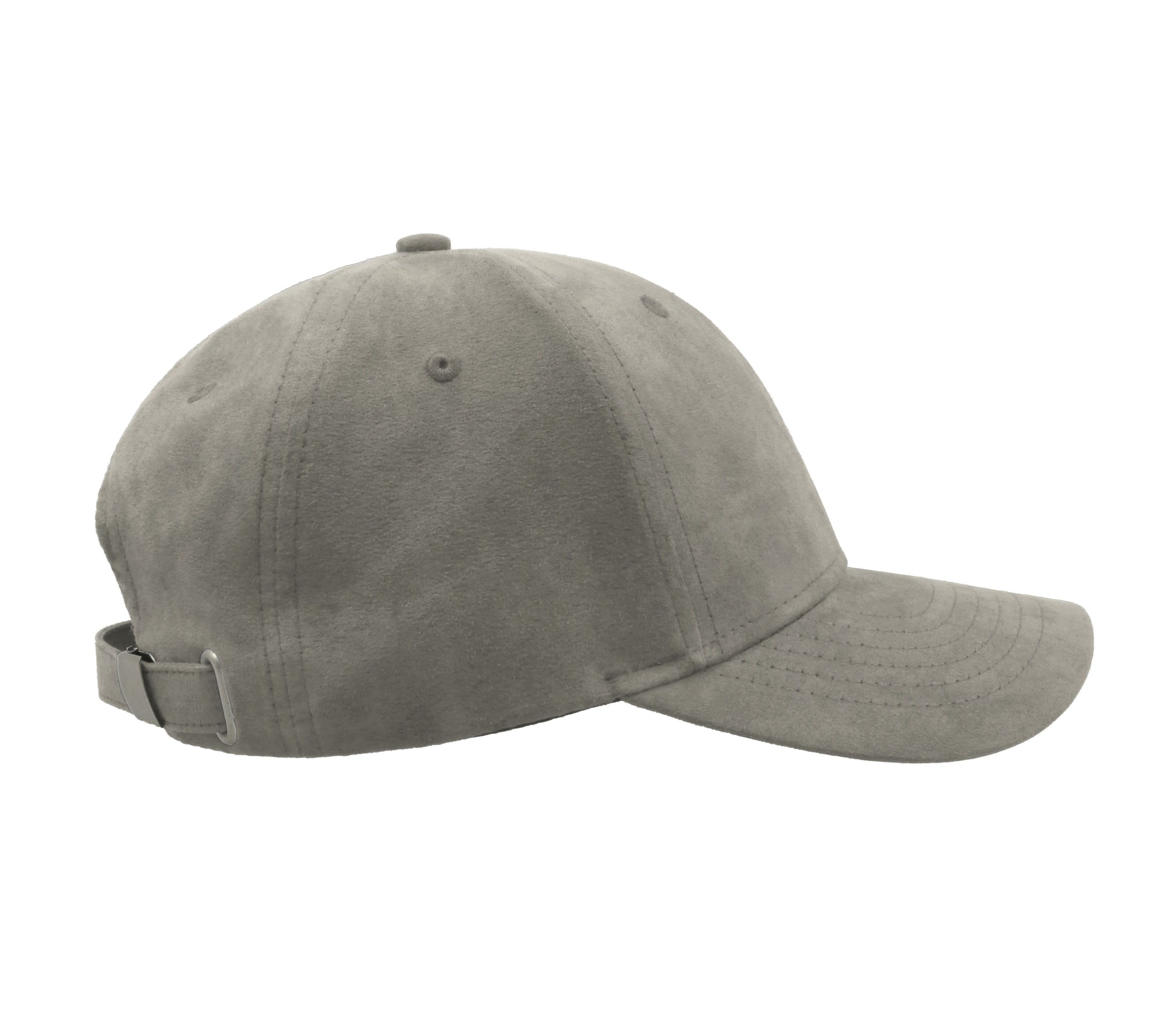 Casquette 6 Pans en Suédine - Grey