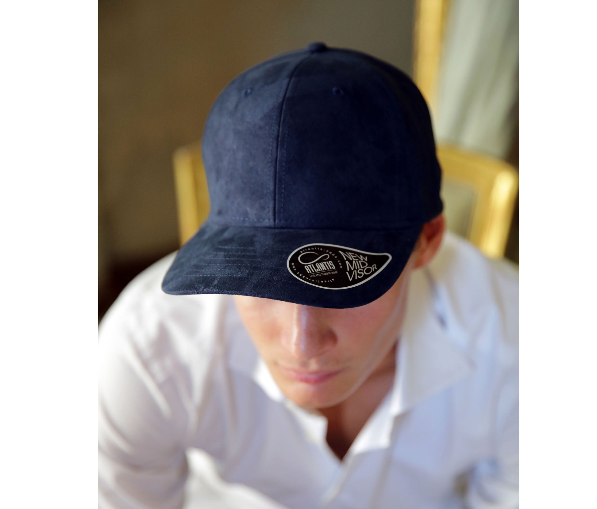 Casquette 6 pans en suédine