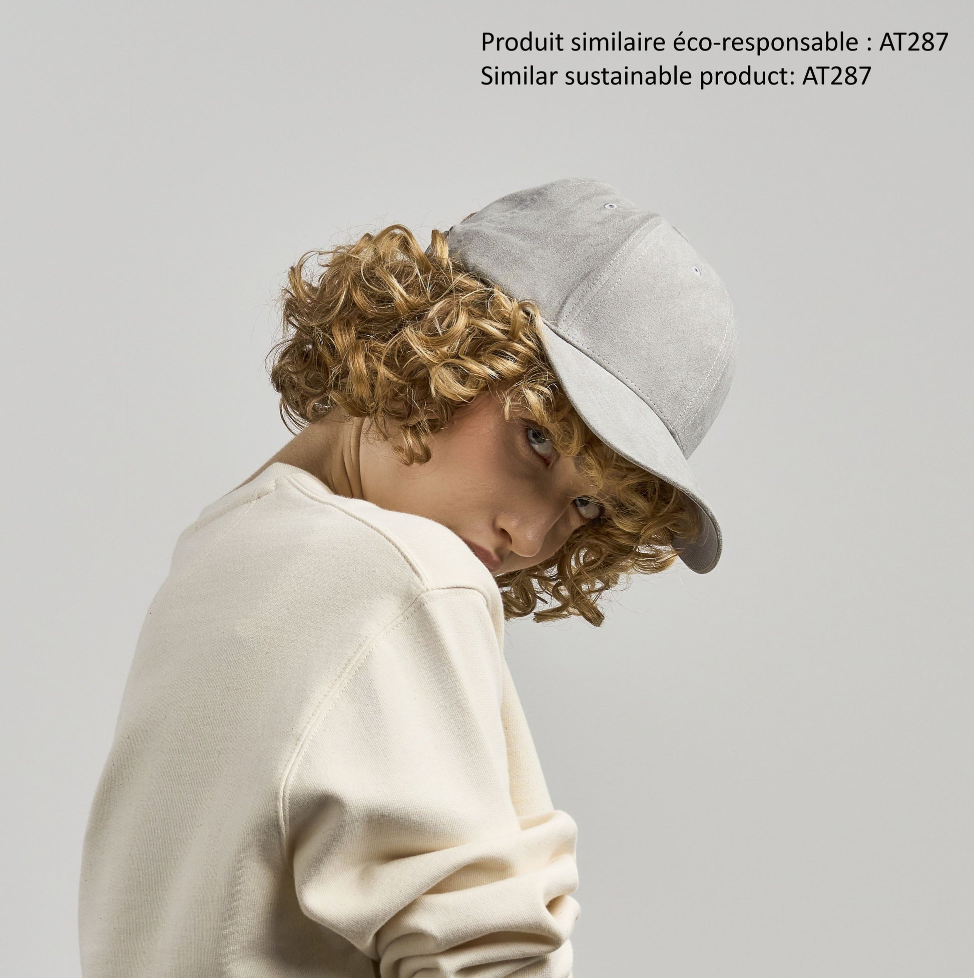 Casquette 6 pans en suédine