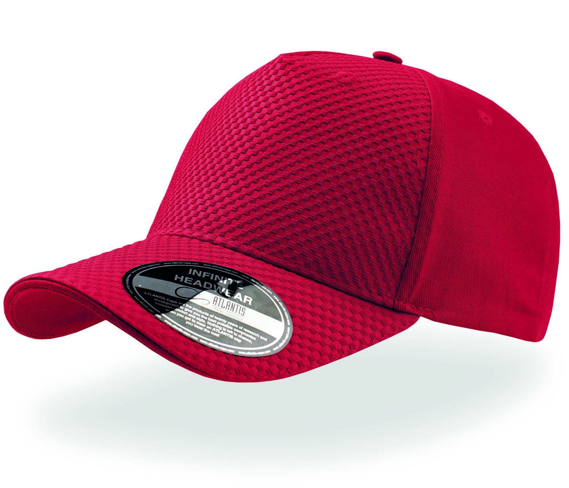Casquette 5 Pans Effet Nid D'abeille - Red