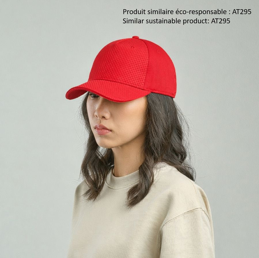 Casquette 5 pans effet nid d'abeille