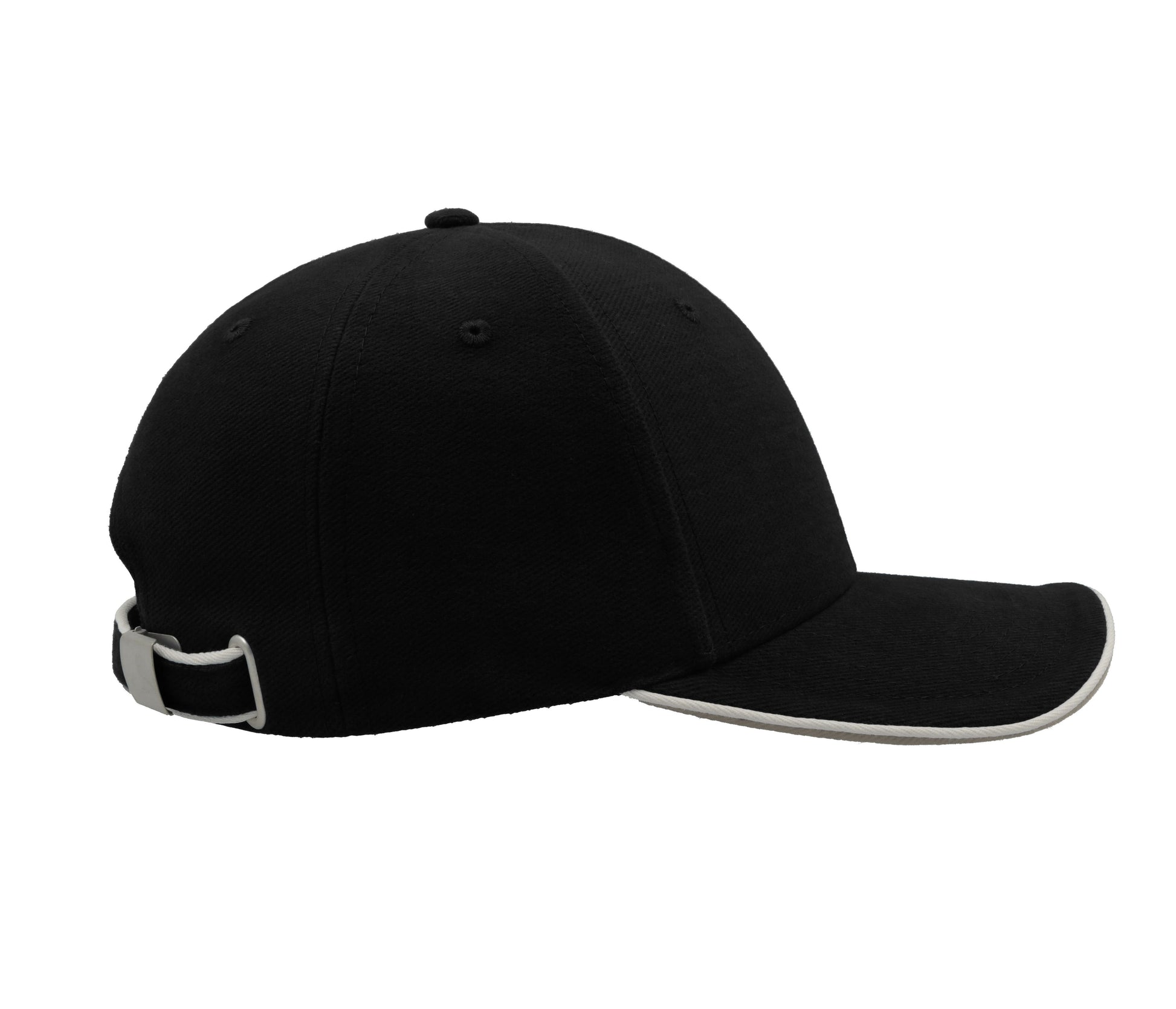 Casquette 6 Pans Contrastée - Black