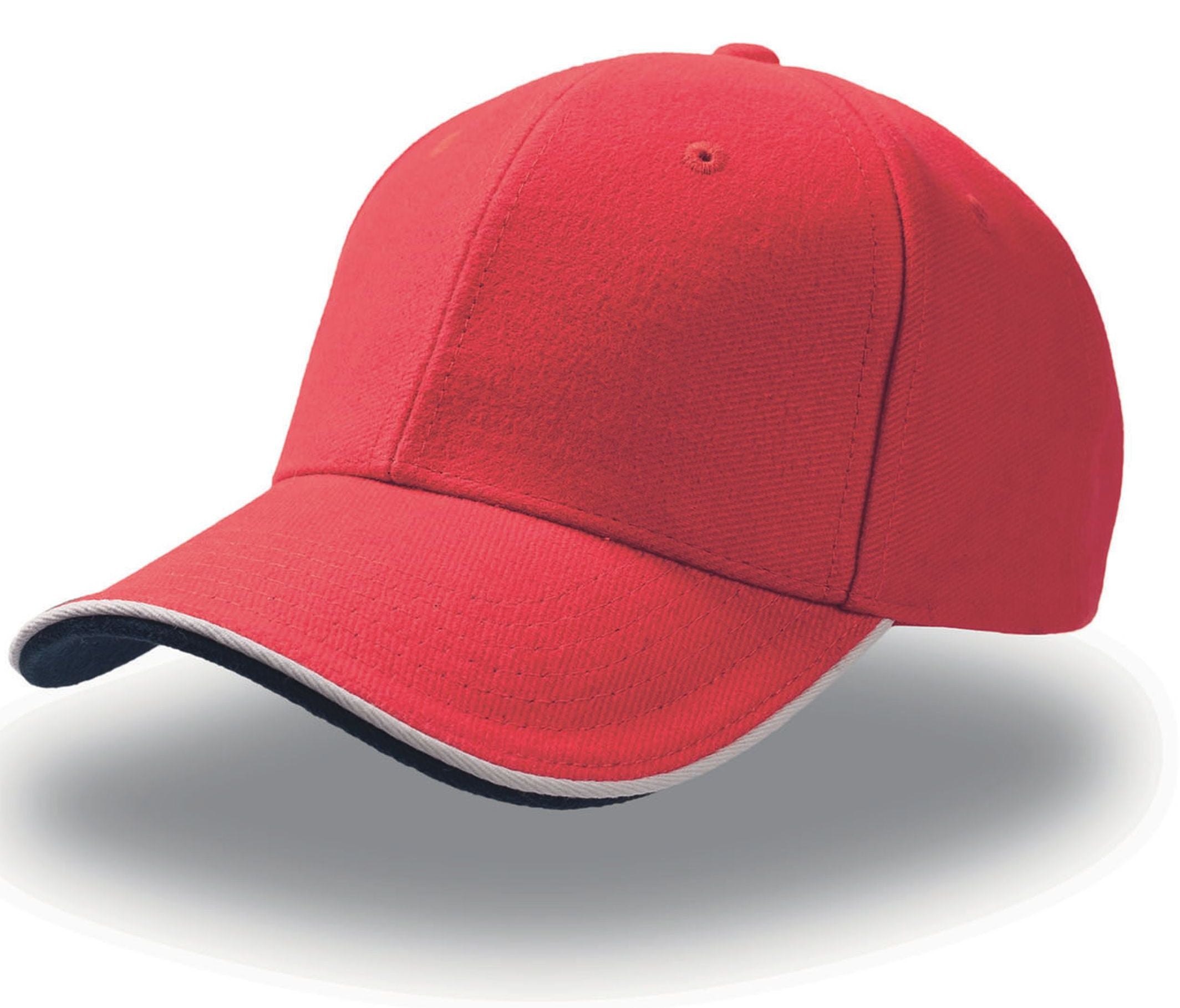 Casquette 6 Pans Contrastée - Red/white