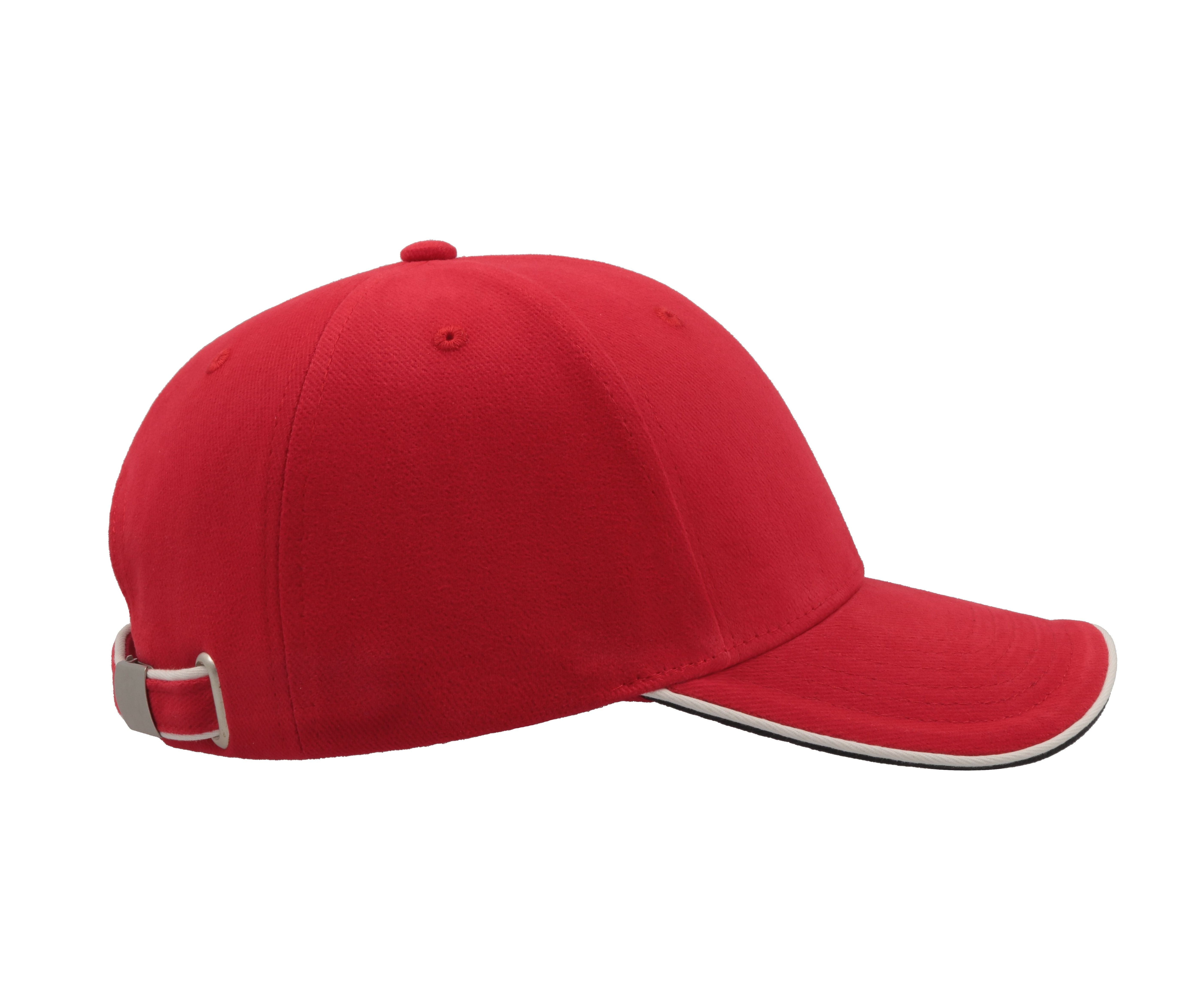 Casquette 6 Pans Contrastée - Red/white
