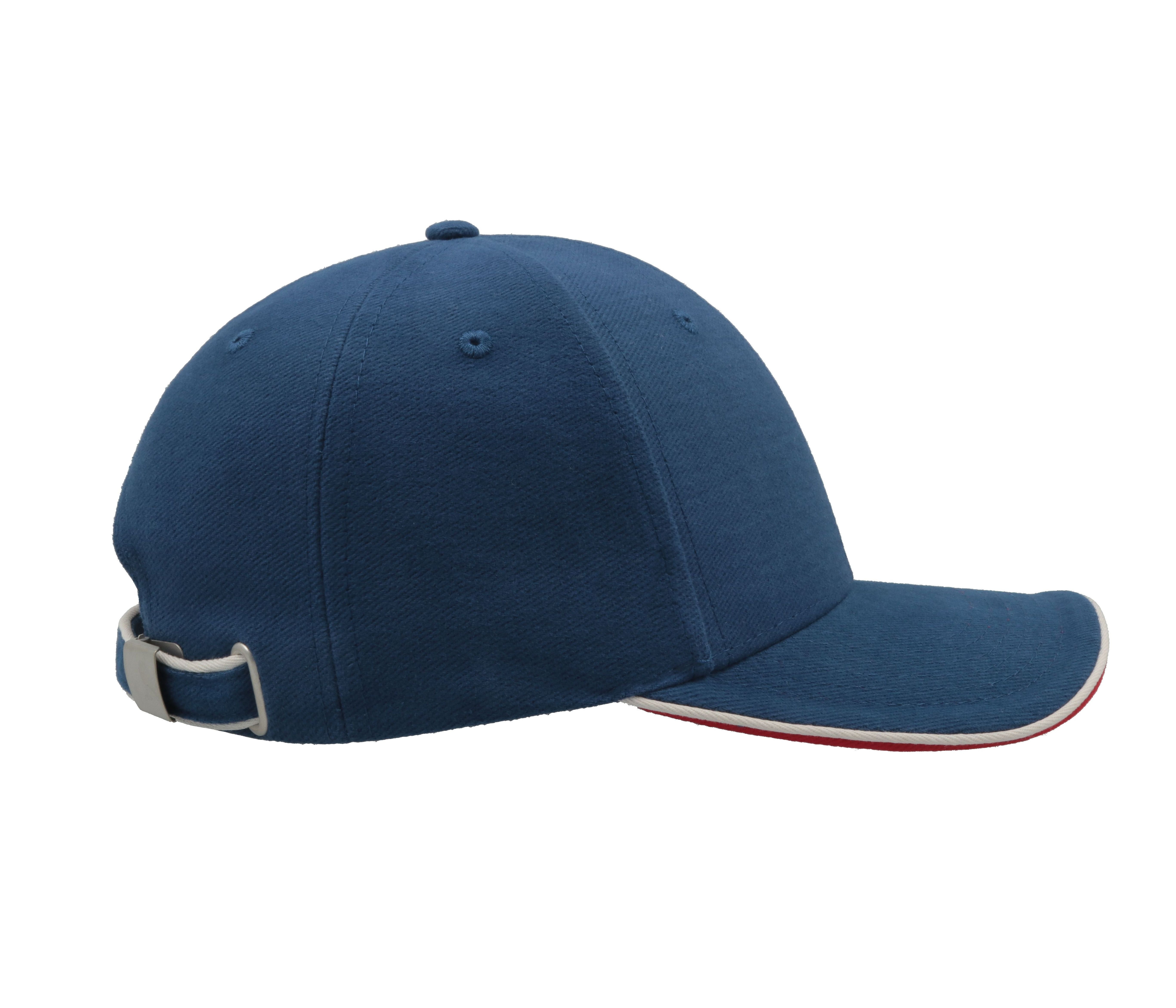 Casquette 6 Pans Contrastée - Royal/white