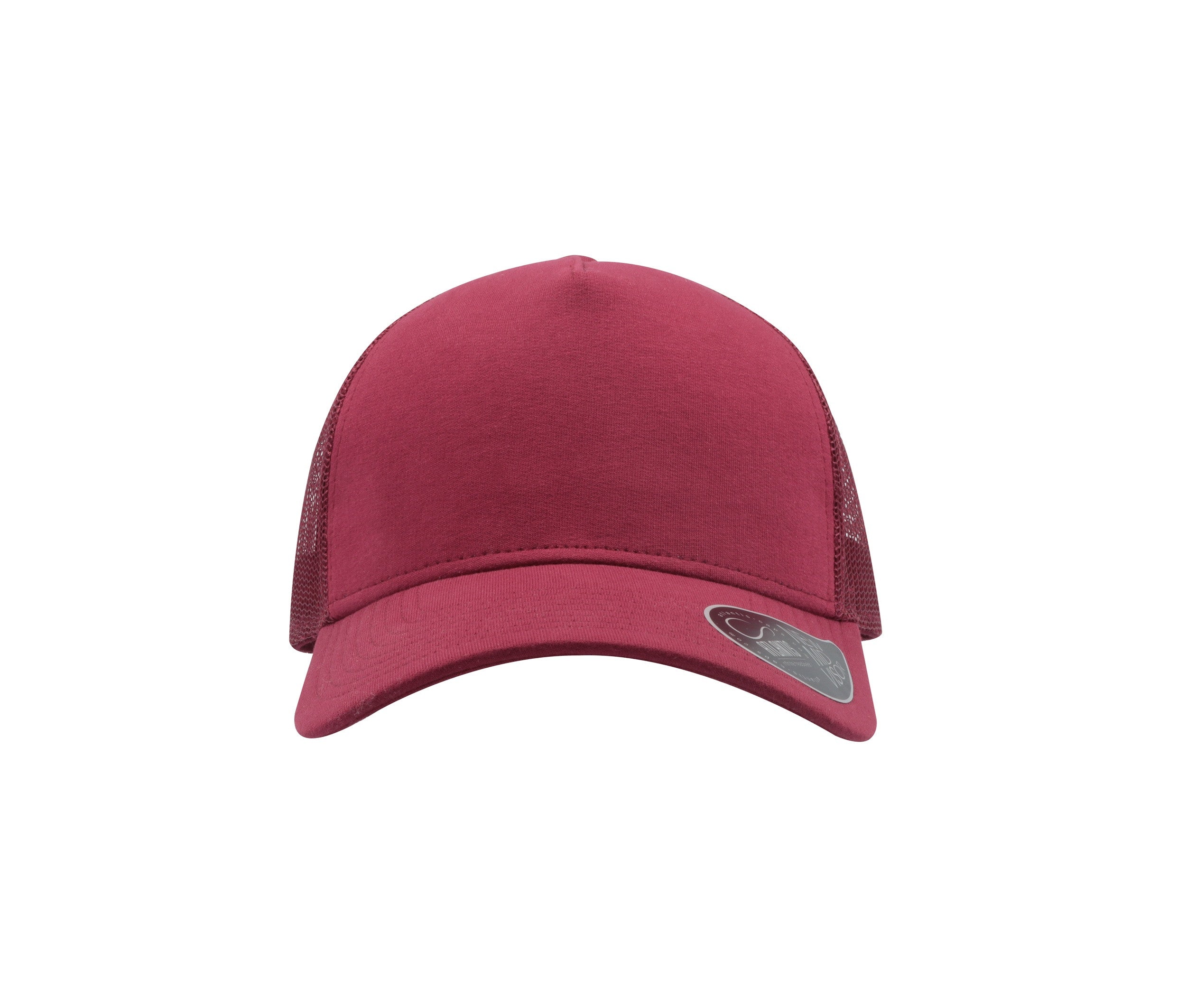 Casquette 5 Pans Style Trucker en Jersey - Burgundy