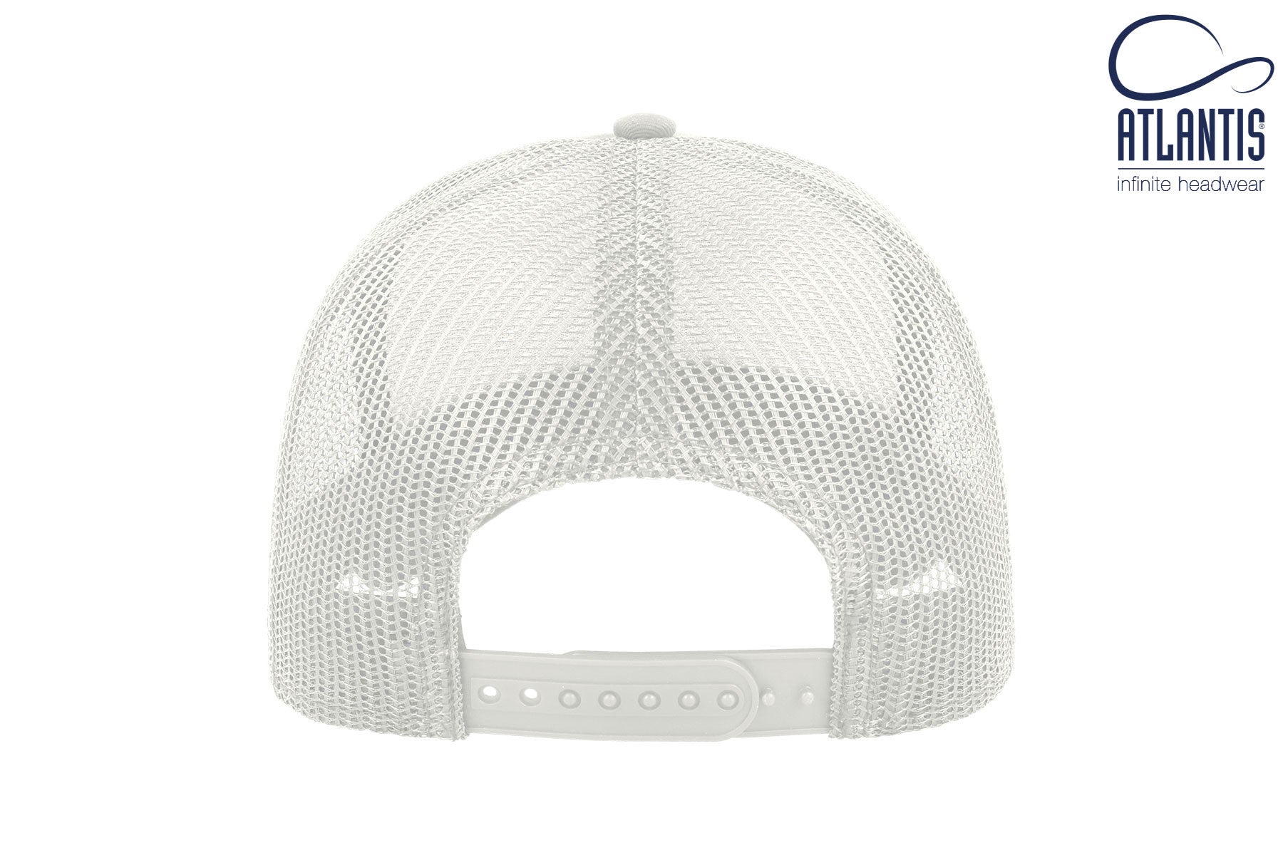 Casquette 5 Pans Style Trucker en Coton - White/white