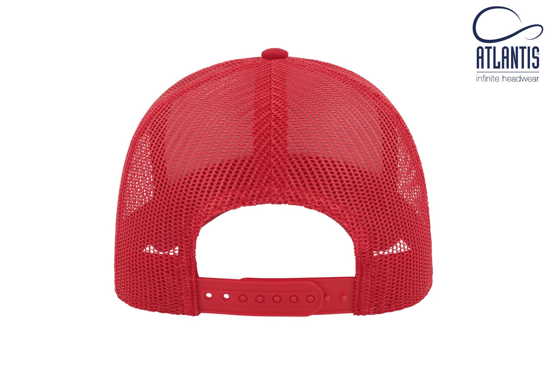 Casquette 5 Pans Style Trucker en Coton - Red/red