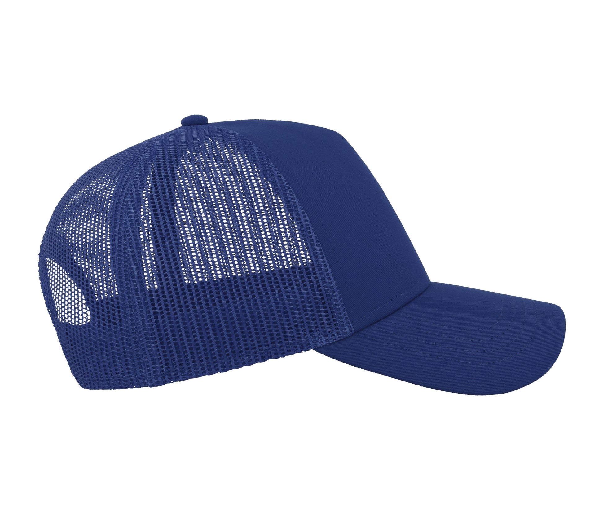 Casquette 5 Pans Style Trucker en Coton - Royal/royal