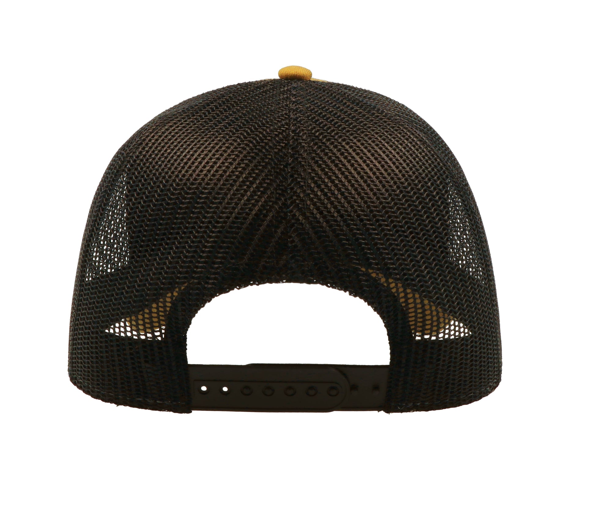 Casquette 5 Pans Style Trucker en Coton - Mustard/black