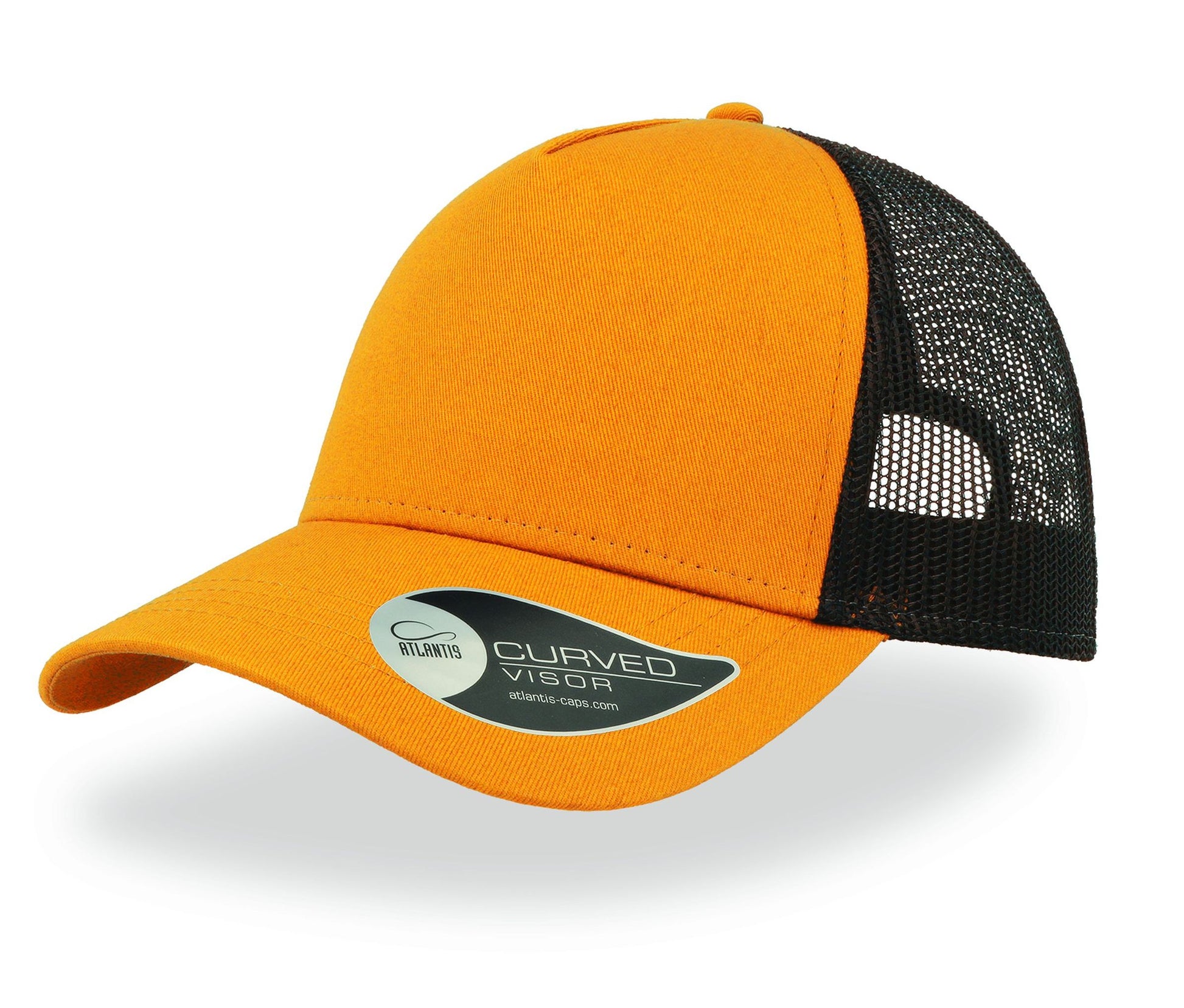 Casquette 5 Pans Style Trucker en Coton - Mustard/black