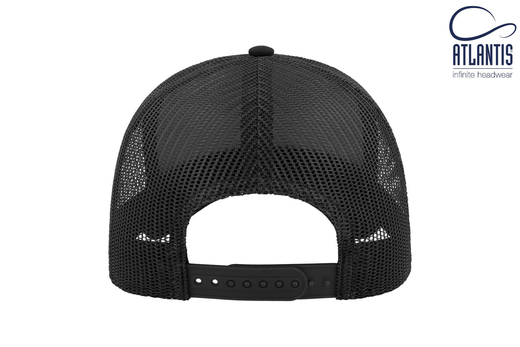 Casquette 5 Pans Style Trucker en Coton - Black/black