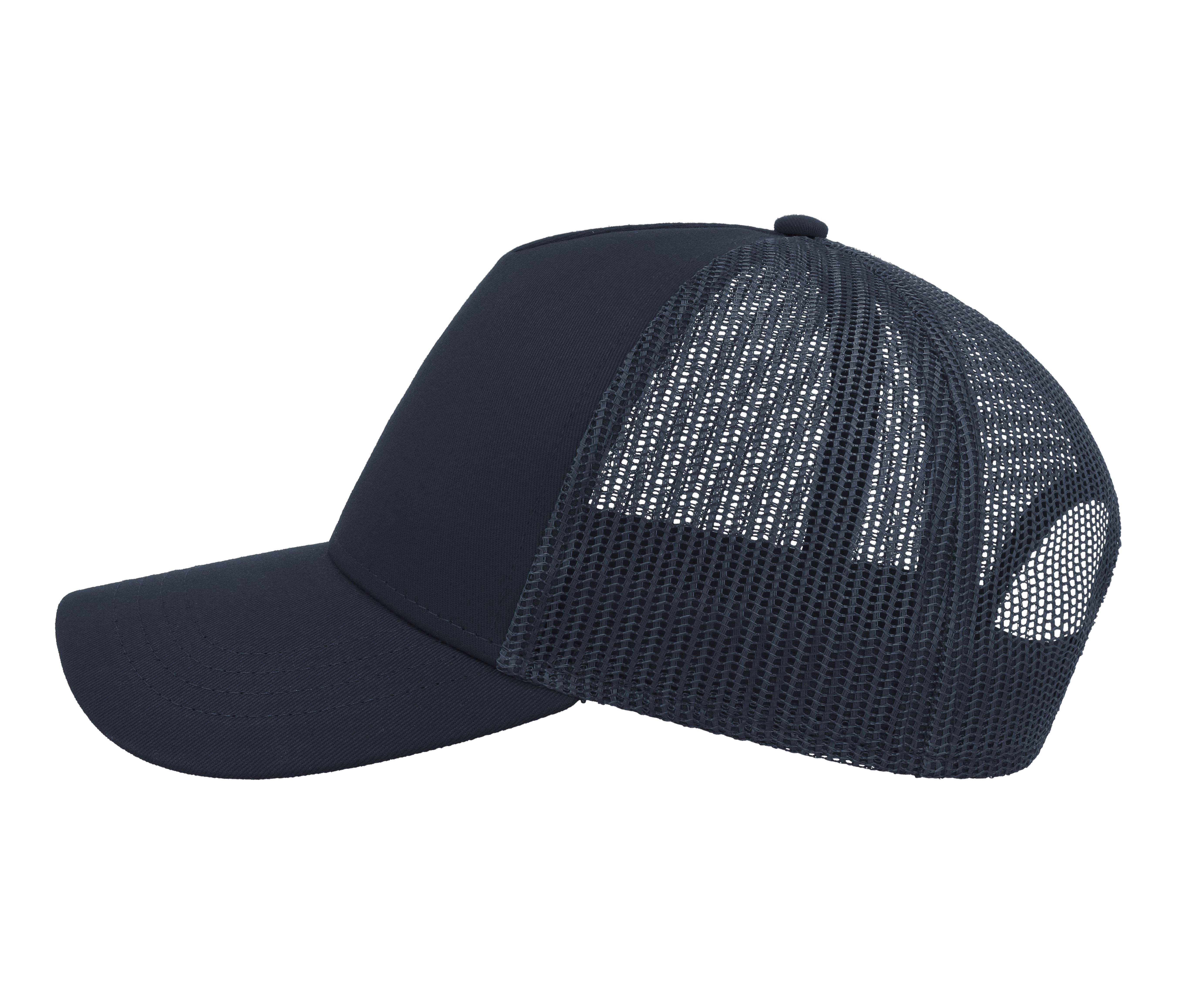 Casquette 5 Pans Style Trucker en Coton - Navy/navy